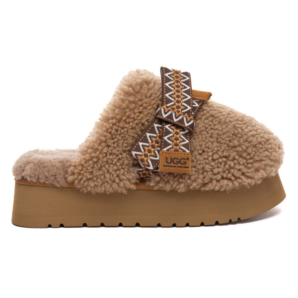 PlushCozy Bow Platform UGG Slippers