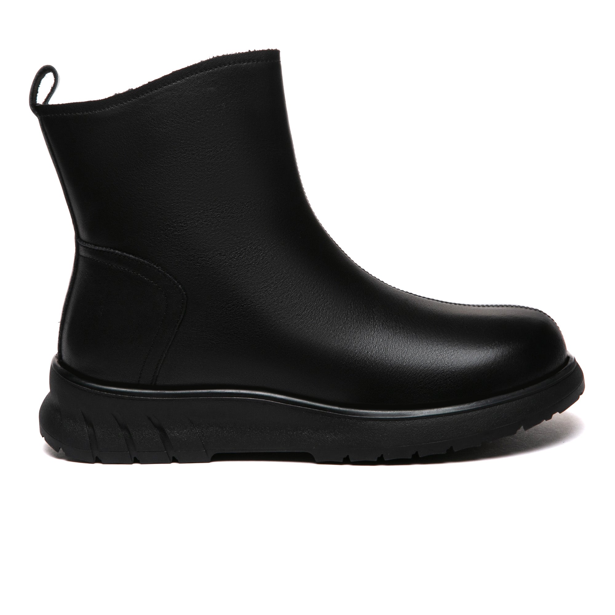 Sheepskin Classic Black Leather Boots