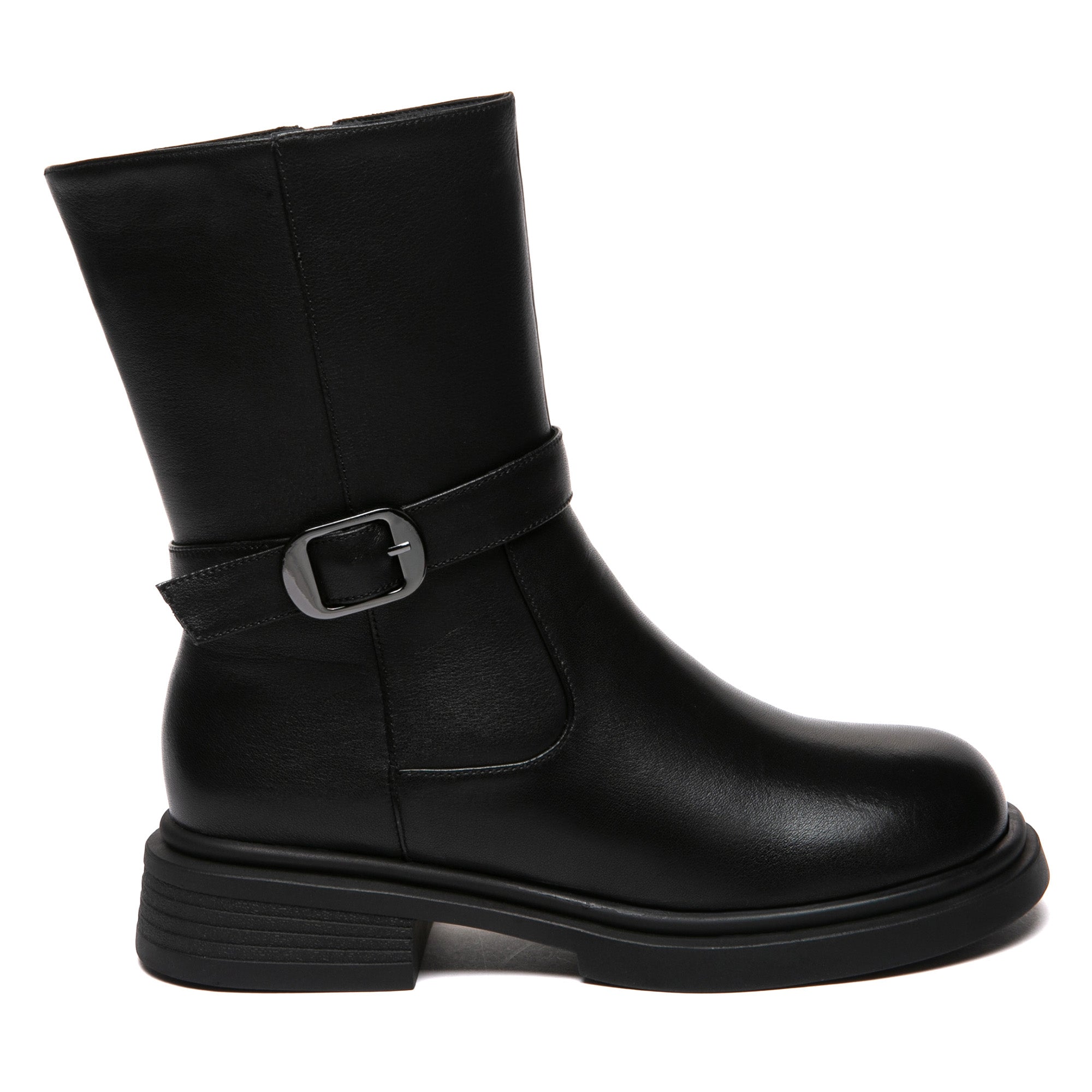 Buckle Leather Short UGG Boots