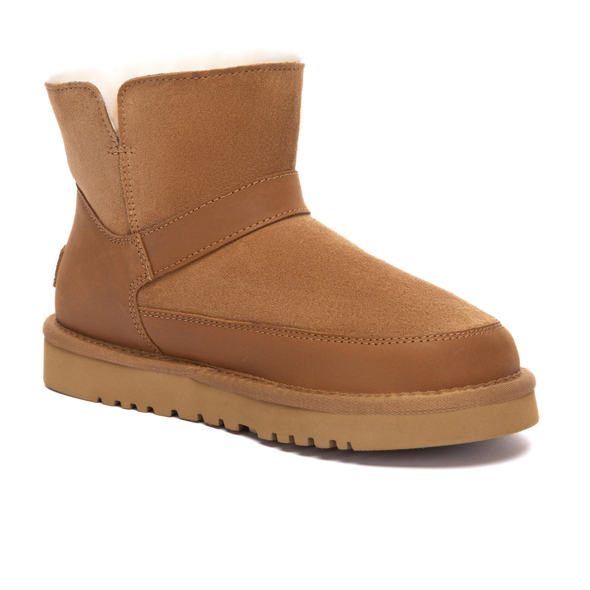 EverUgg Buckle Strap Classic Mini UGG Boots featuring a stylish buckle strap design and soft, warm suede material.
