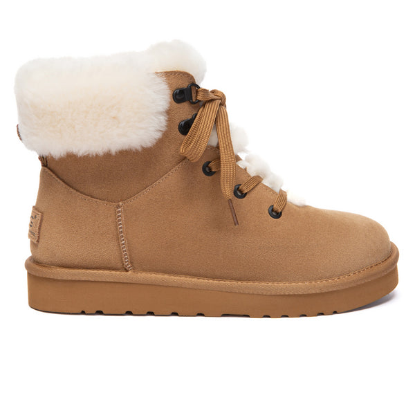 Ultra Fluffy Lace-Up UGG Boots