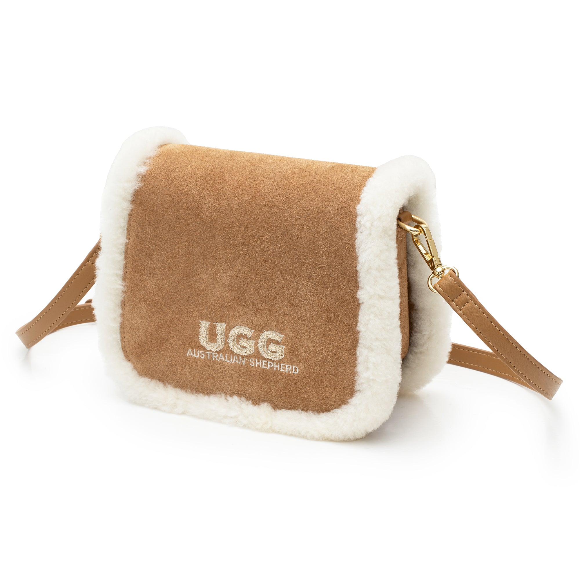 UGG Sheepskin Wool Messenger Bag