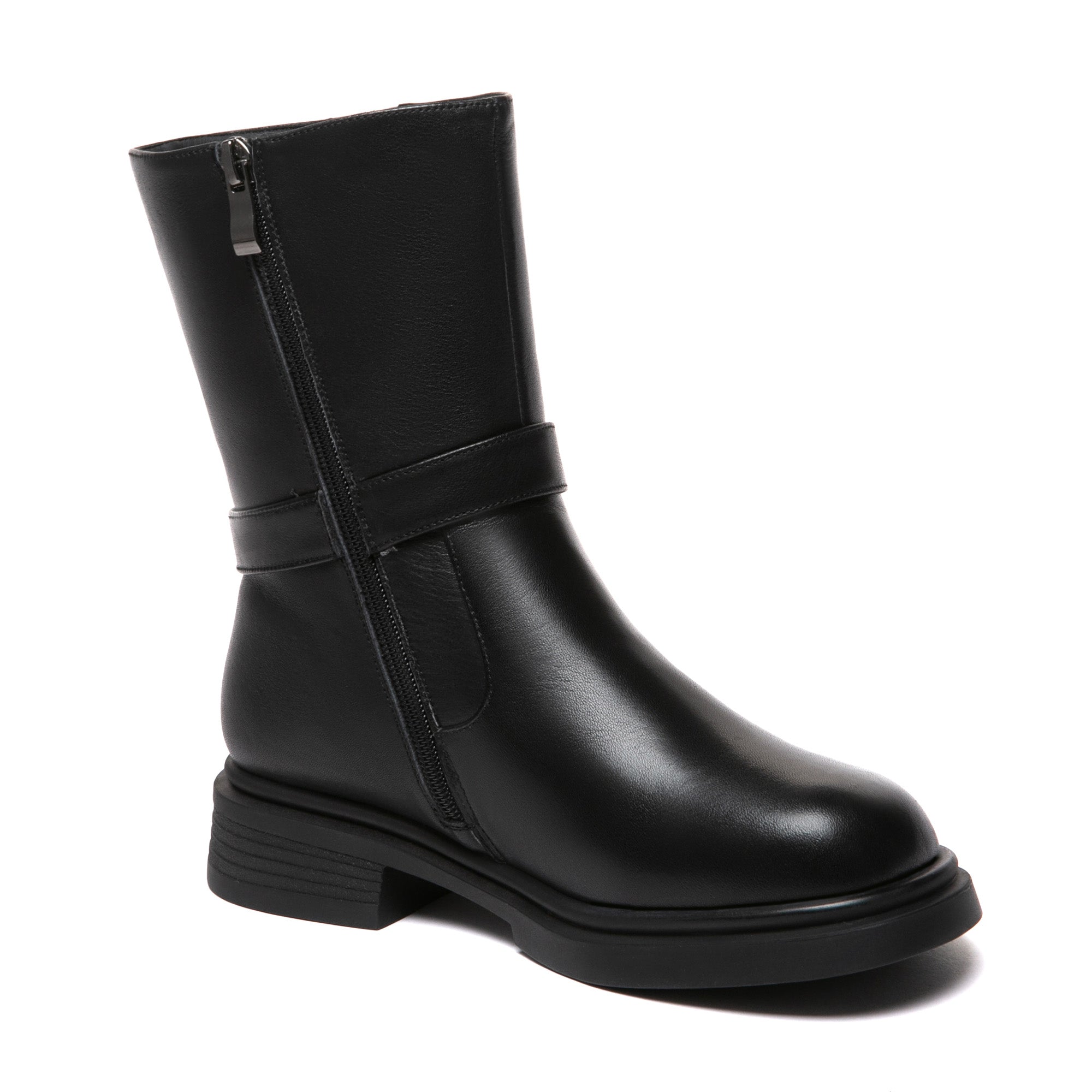 Buckle Leather Short UGG Boots