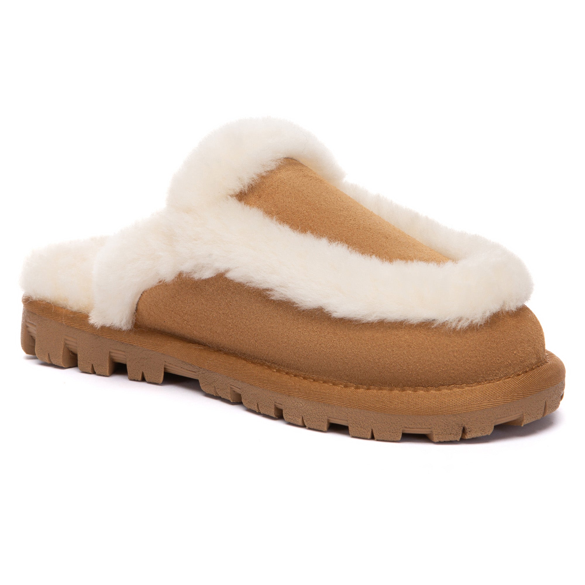 EverUgg Lux Fur UGG slippers featuring plush fur lining and cozy slip-on design, perfect for indoor comfort.