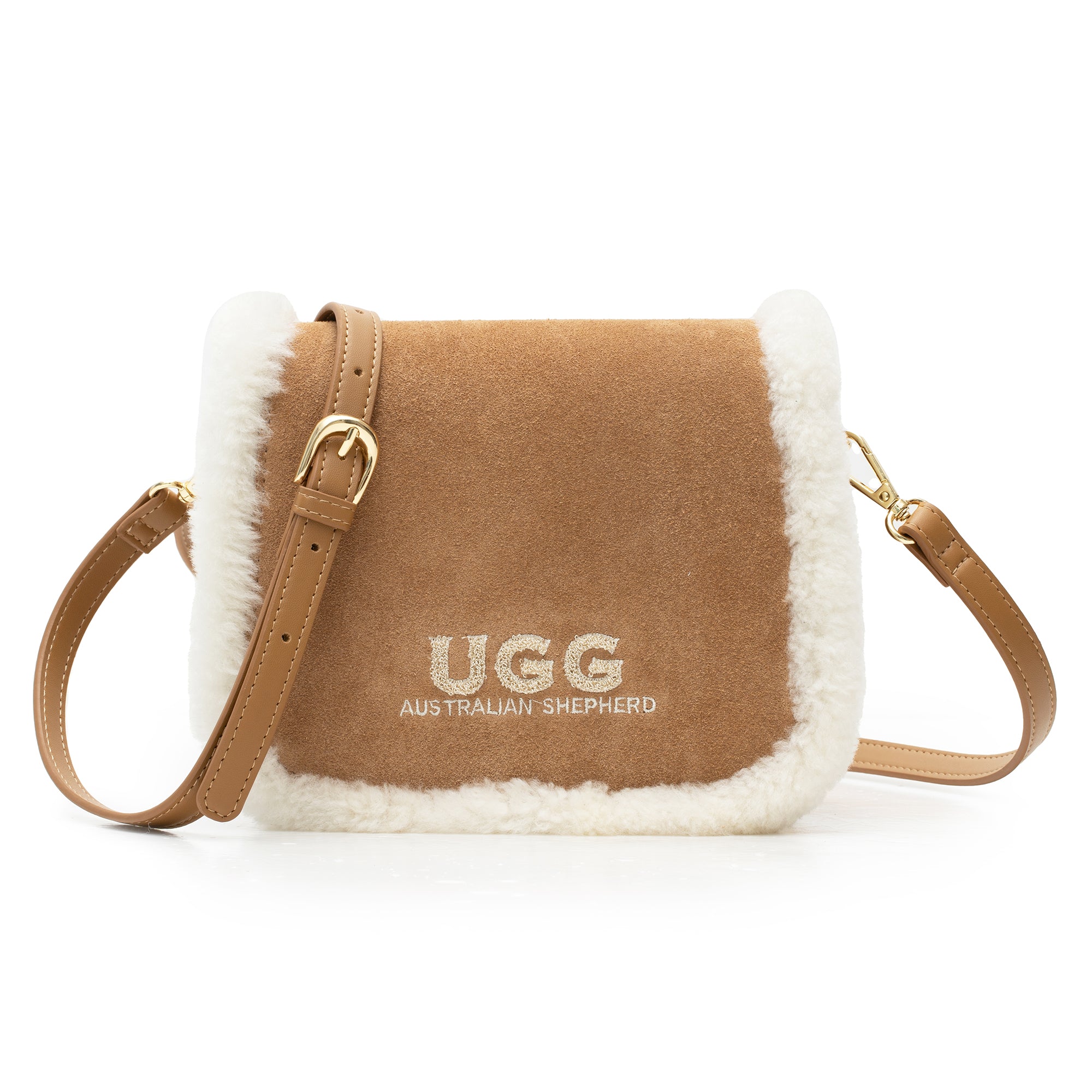 UGG Sheepskin Wool Messenger Bag