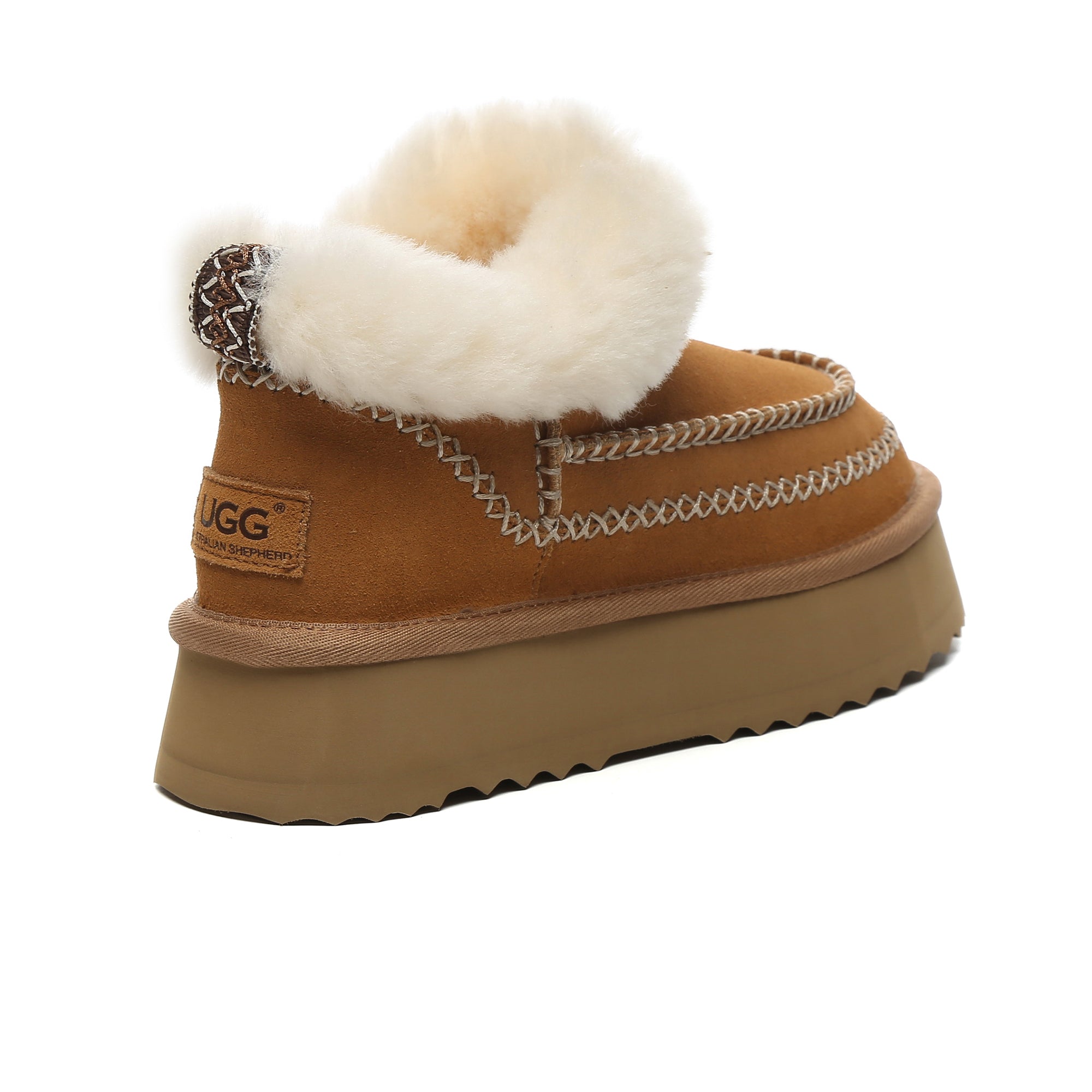 Santana Stitch UGG Mini Ankle Platform Slippers