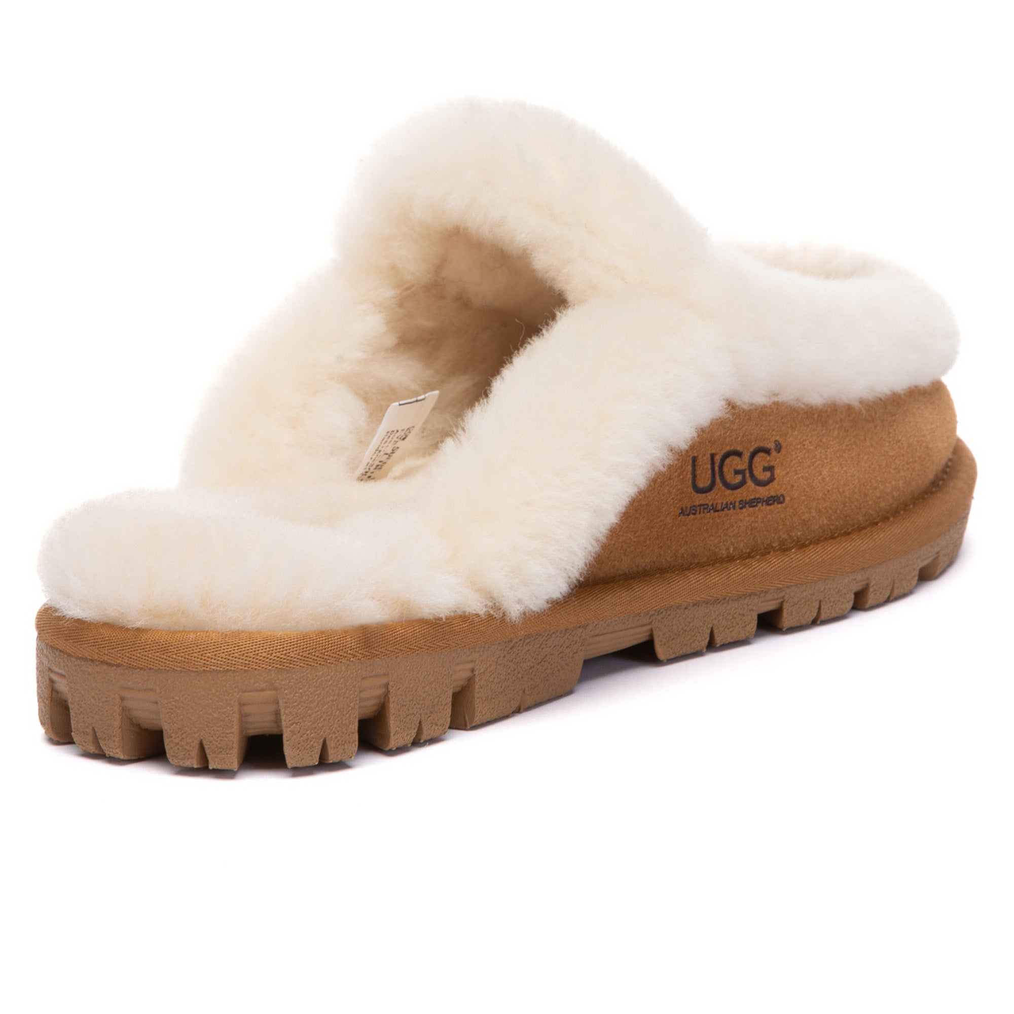 EverUgg Lux Fur UGG slippers with plush fur lining and cozy slip-on design, perfect for comfortable indoor wear.