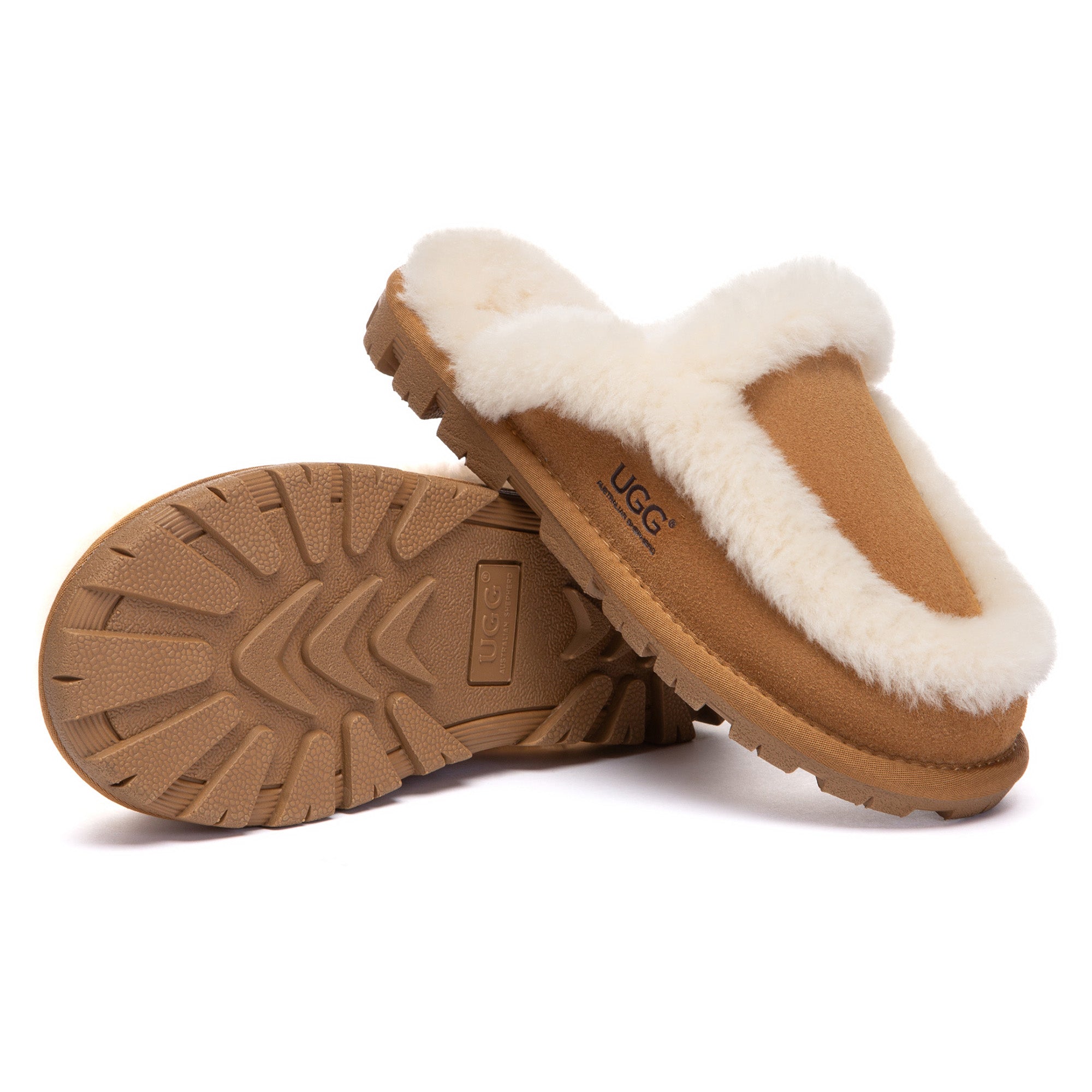 EverUgg Lux Fur UGG slippers with plush fur lining and soft sole, perfect for cozy indoor comfort.
