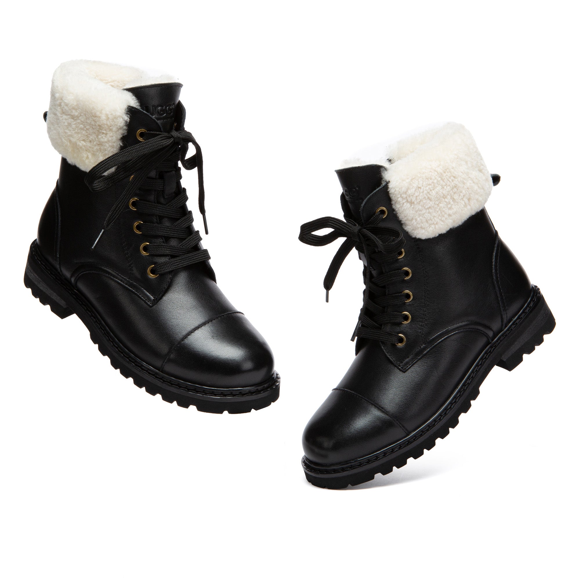 EverUgg Metro Leather Fashion UGG Boots in classic design, featuring soft leather and cozy interior for stylish comfort.