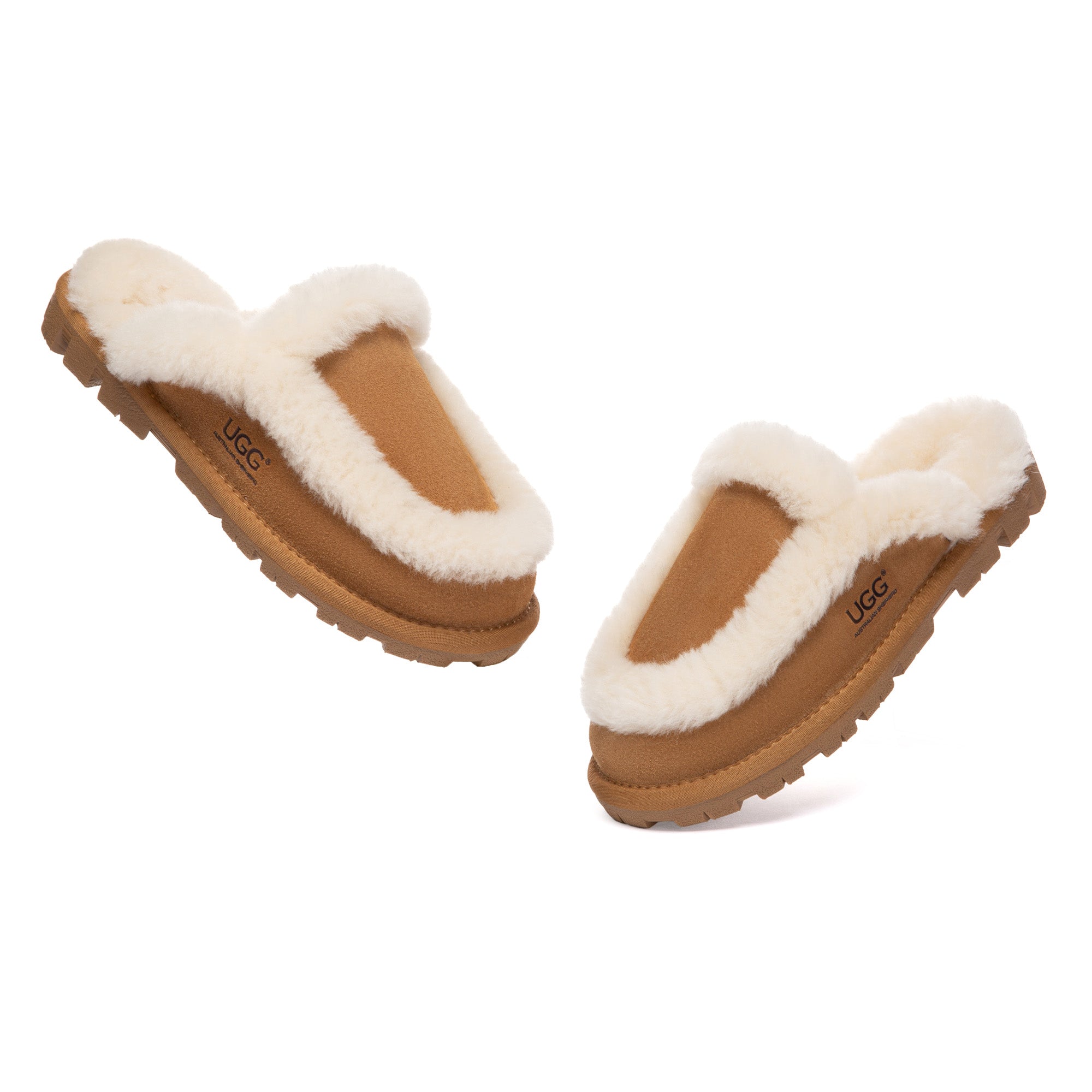 EverUgg Lux Fur UGG slippers with plush fur lining and cozy slip-on design, ideal for comfortable indoor wear.