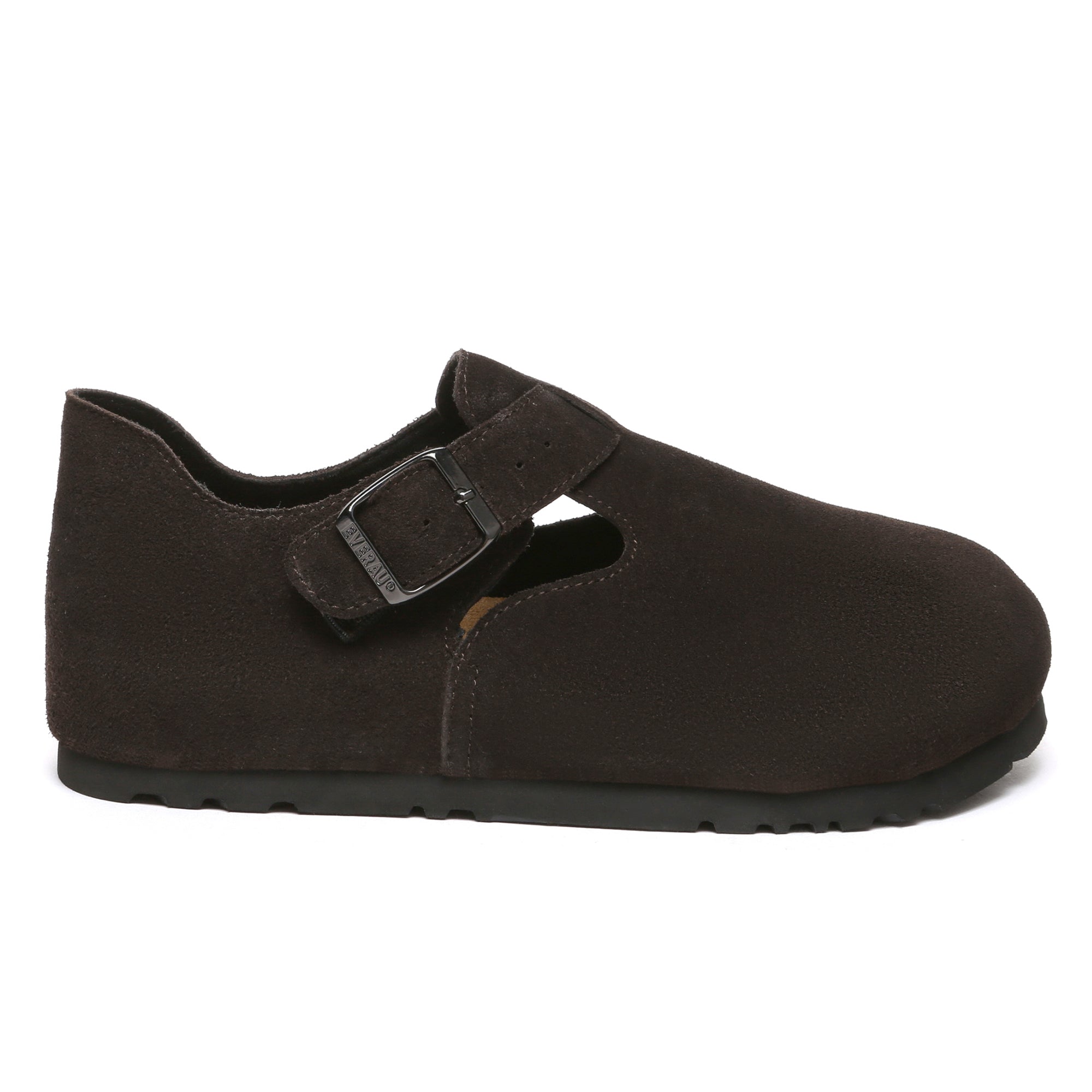 EverUgg adjustable buckle clog slippers with soft footbed and slip-on design, perfect for indoor comfort and casual wear.