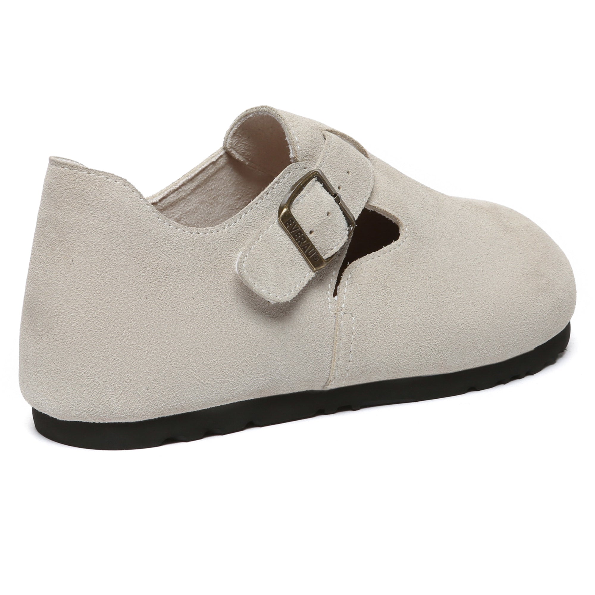 EverUgg adjustable buckle clog slippers with soft, cozy design and supportive heel for comfortable indoor wear.