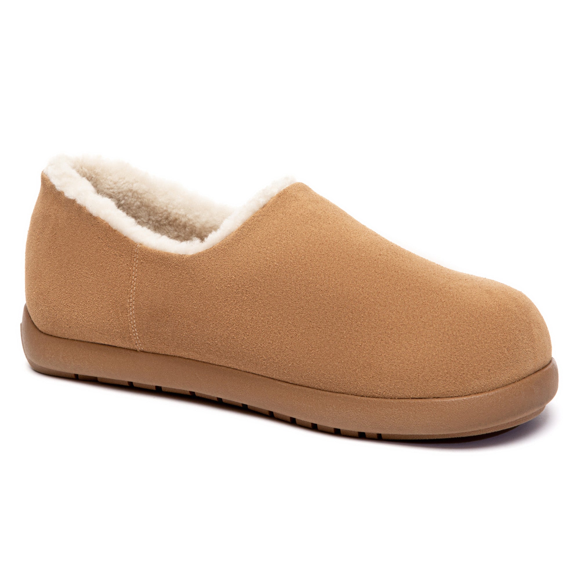 EverUgg men's ankle clog slippers in neutral color, featuring soft UGG slippers design with comfortable slip-on style.