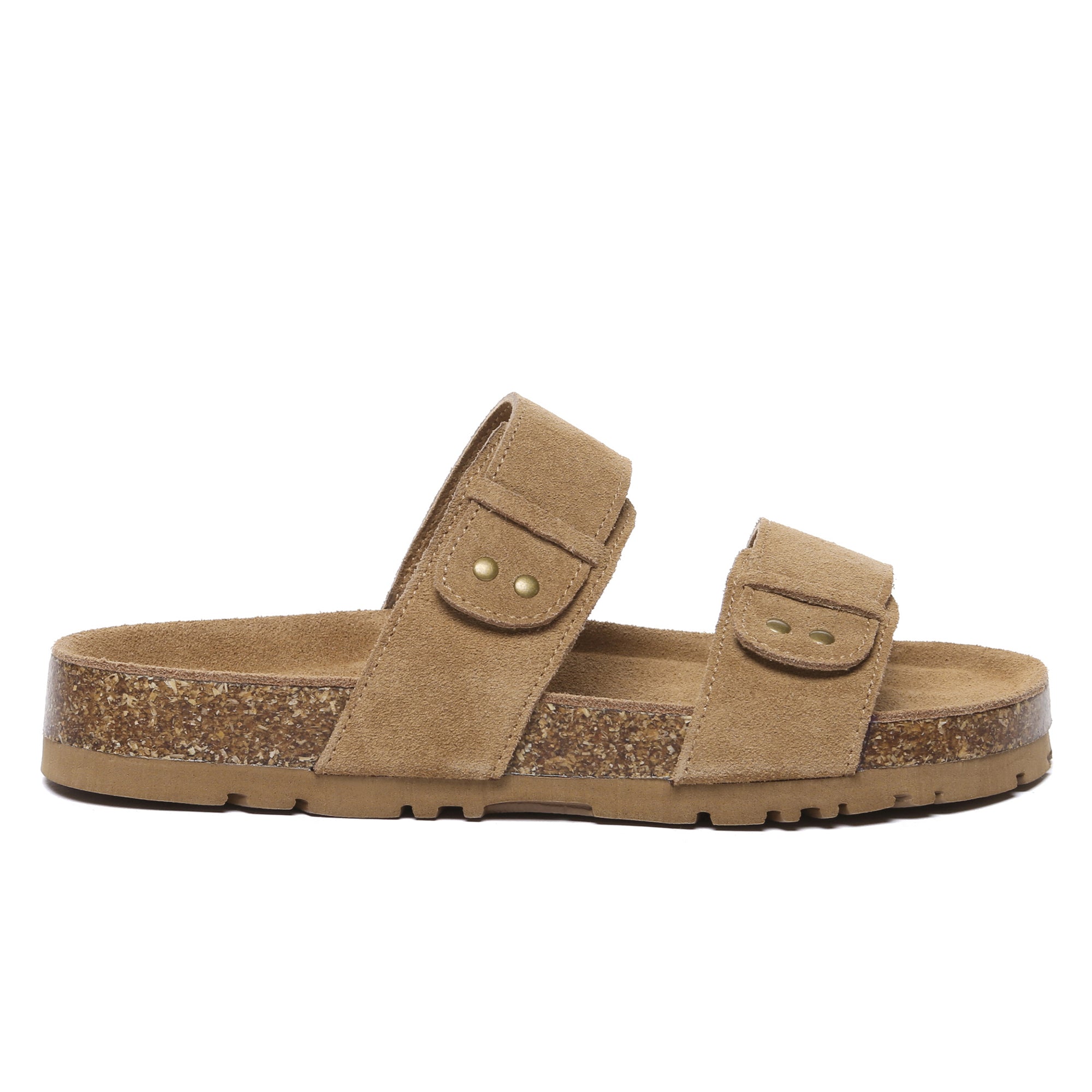 EverUgg Aurelia Birkie suede slides for women, featuring a soft suede finish and a comfortable summer shoe design.