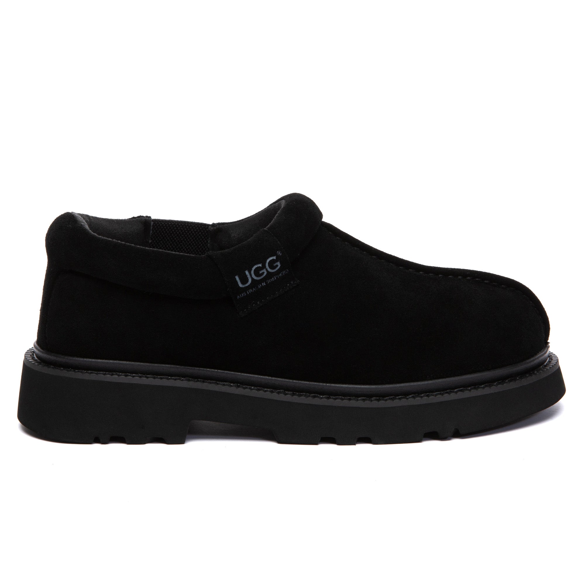 EverUgg Axton ankle UGG slippers in soft, plush material, featuring a cozy design and slip-on style for comfortable indoor wear.