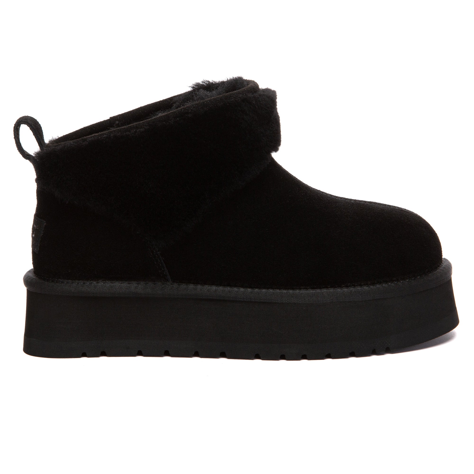 EverUgg Wool Ankle Platform UGG Boots featuring plush wool lining and sturdy rubber soles, stylish ankle-length design.