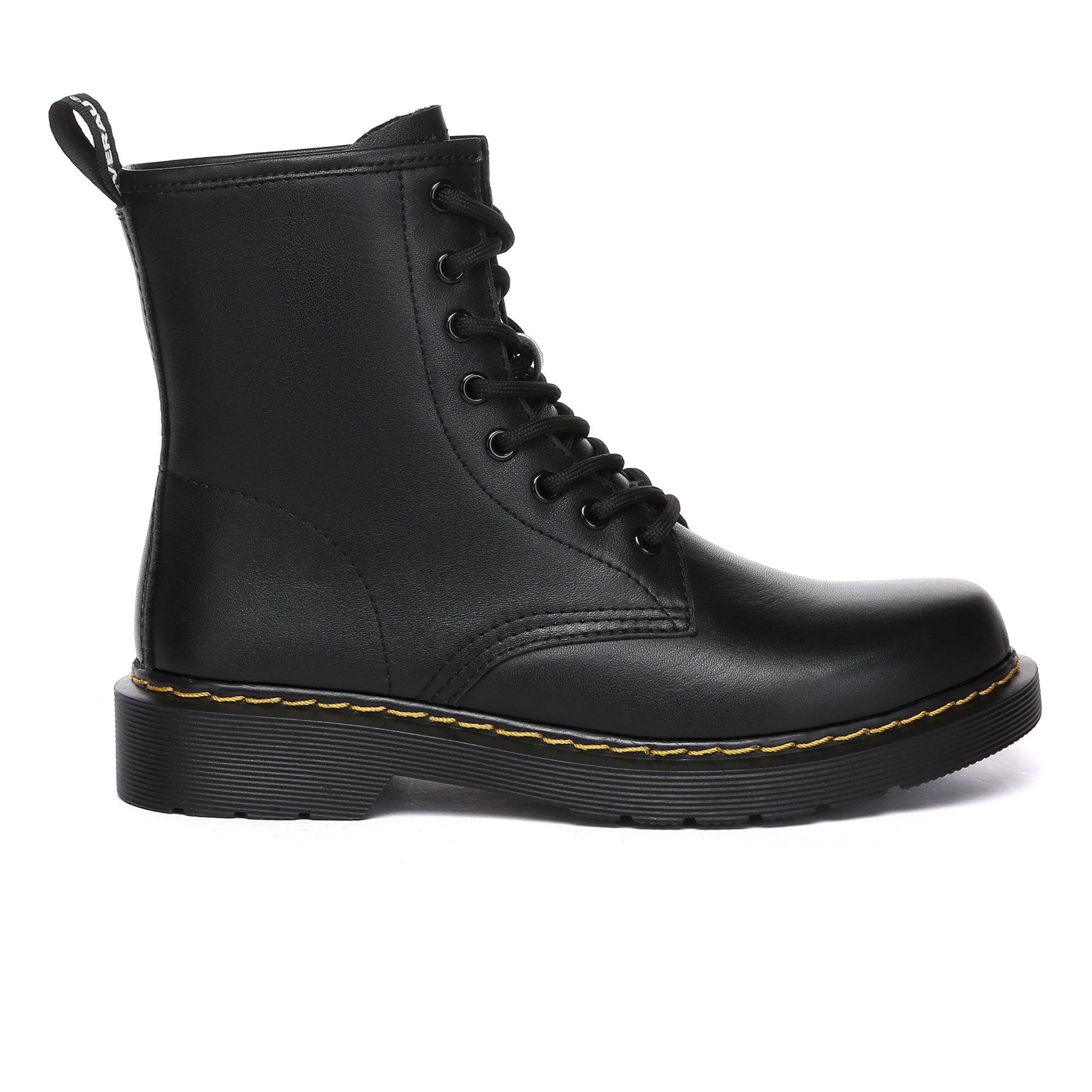 Black Docs Leather Chunky Boots