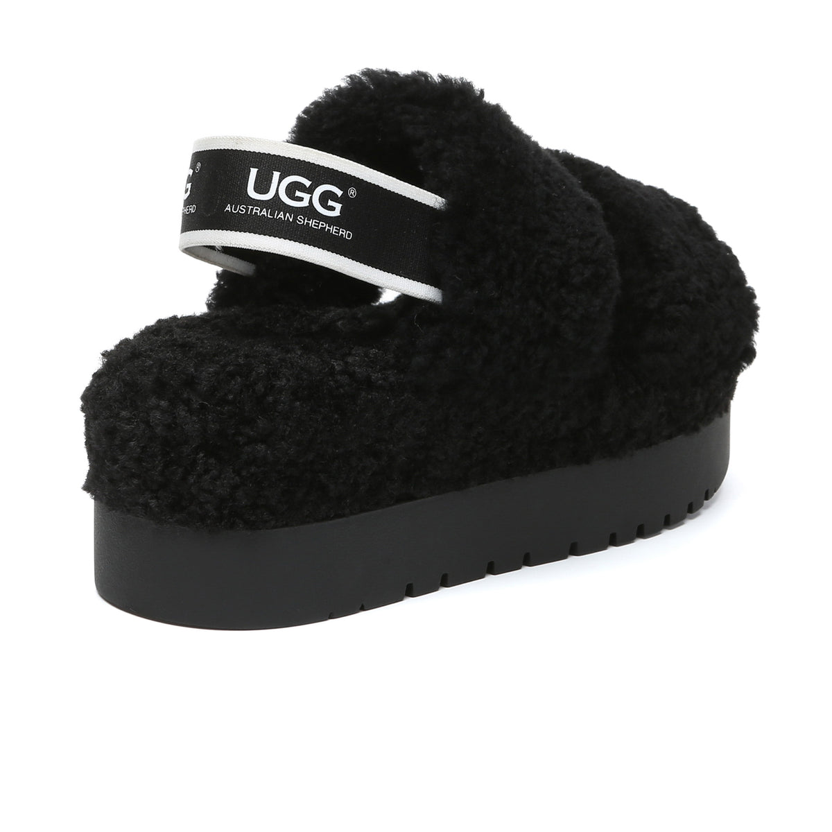 Double Strap Slingback Platform UGG Slippers - Main Image