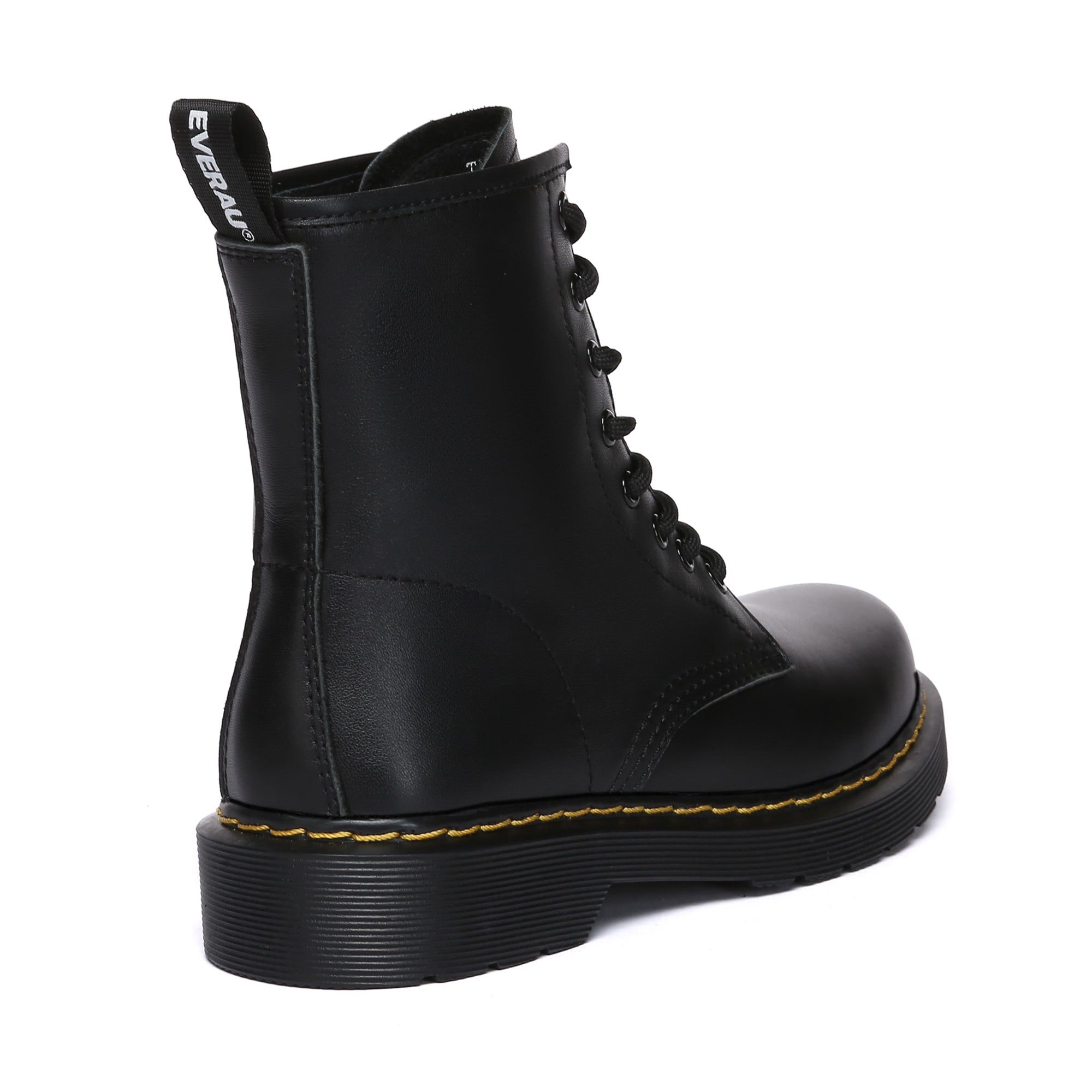 Black Docs Leather Chunky Boots