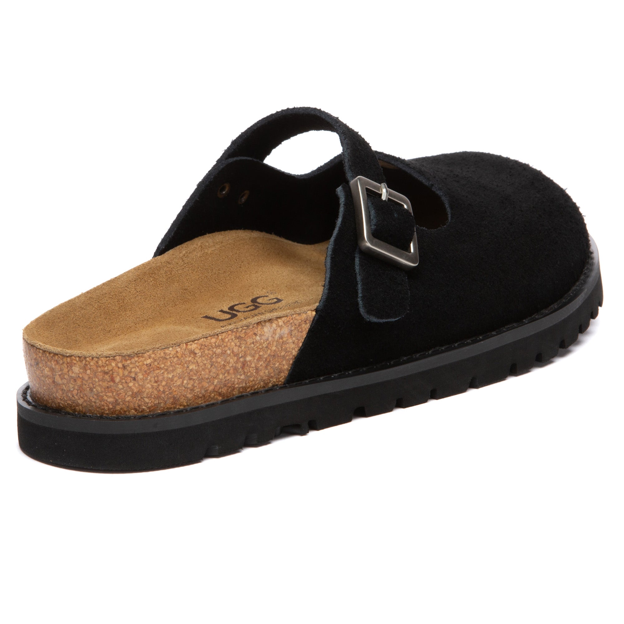 EverUgg Birkie Buckle Strap Slides slippers with adjustable buckle straps and open-toe design on a neutral background.