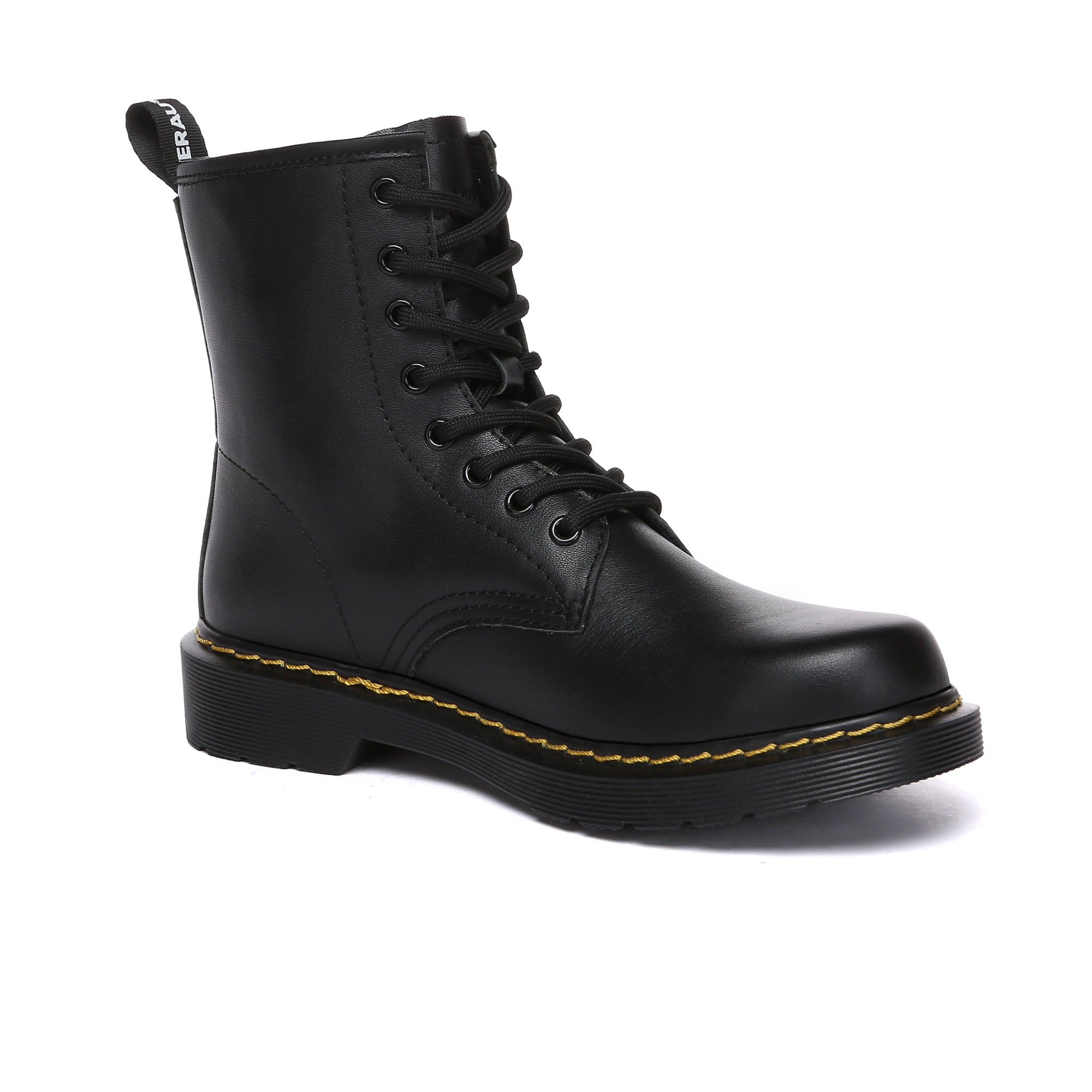 Black Docs Leather Chunky Boots