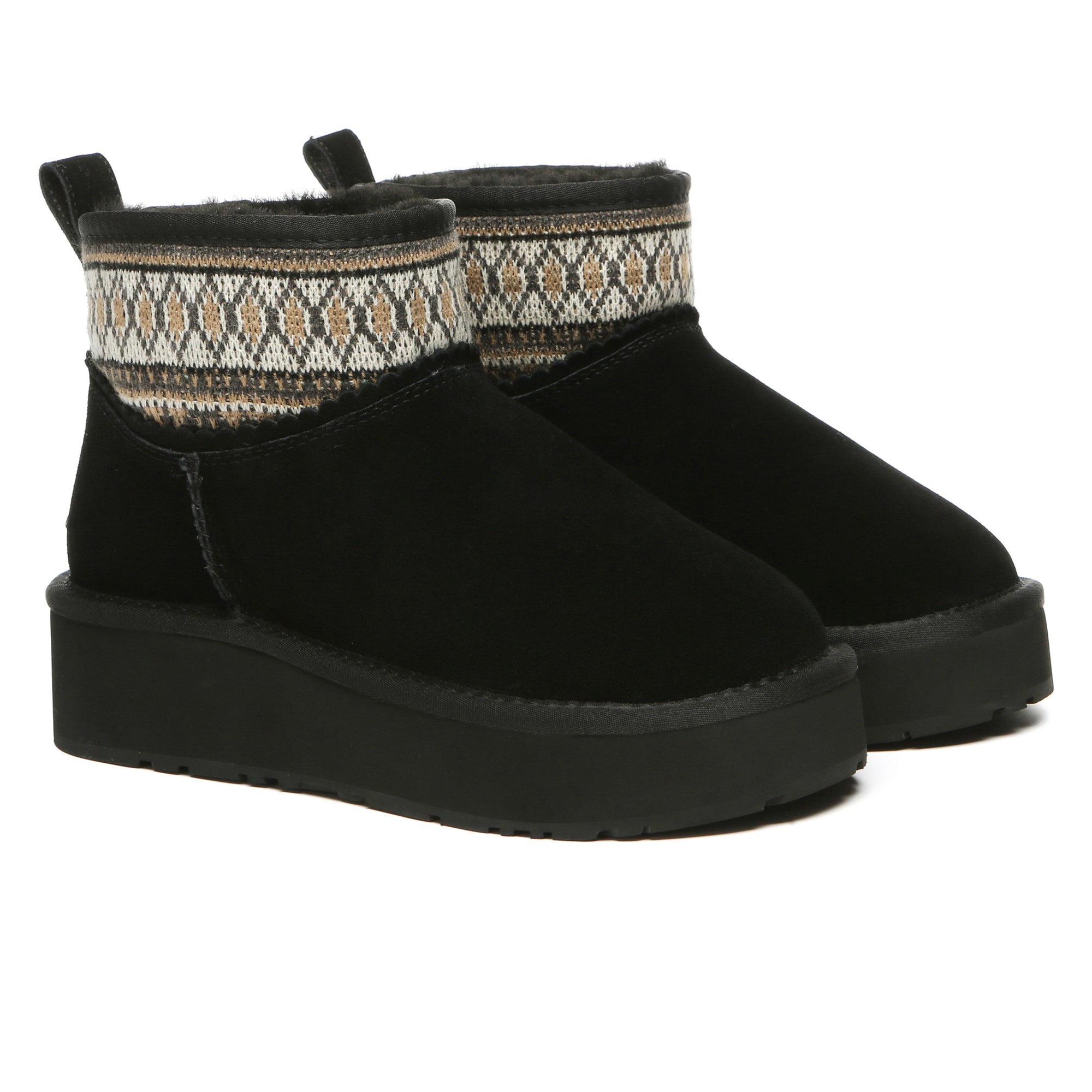 Mini Woven Ankle UGG Platform