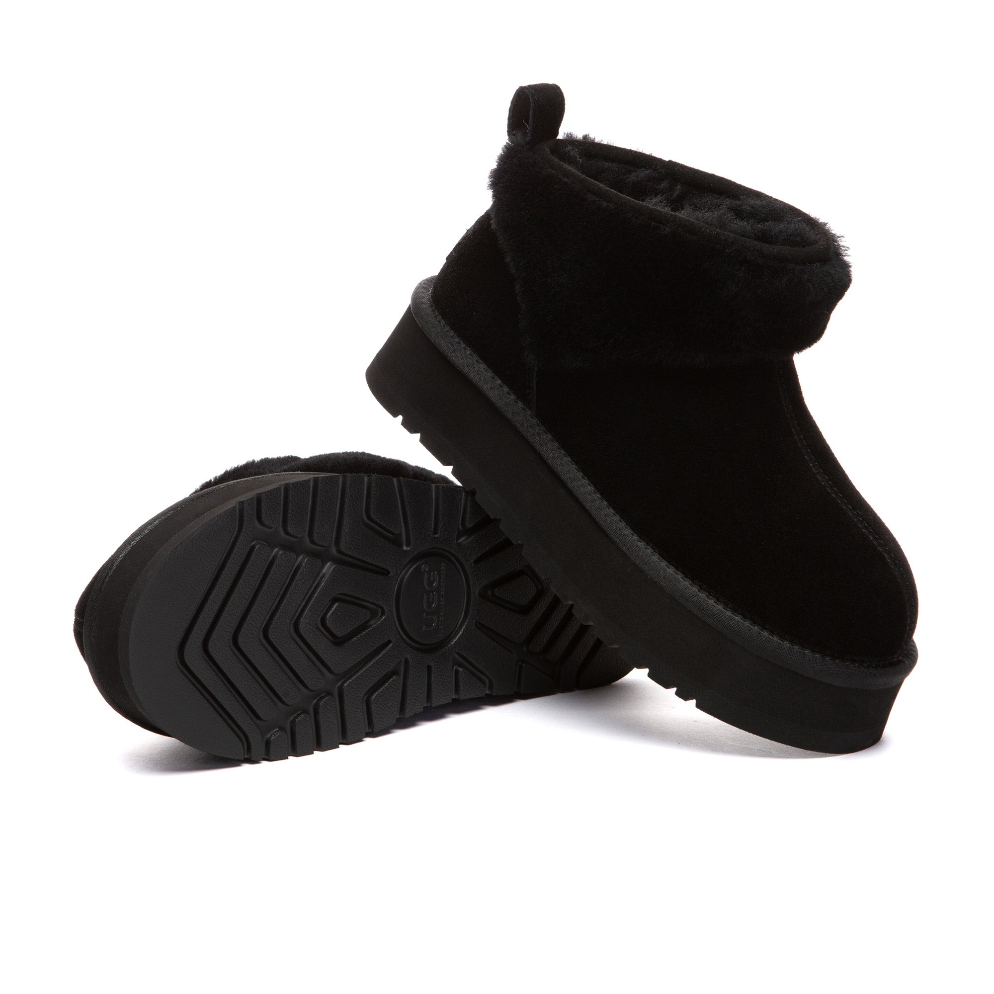 EverUgg Wool Ankle Platform UGG Boots with thick soles and cozy interior, stylish for casual winter wear
