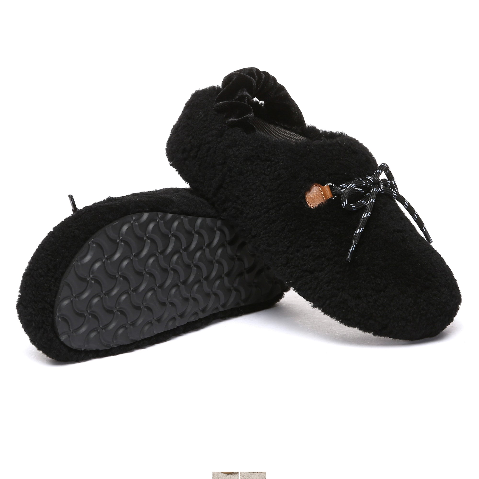 PlushCozy Slingback Lace UGG Slippers