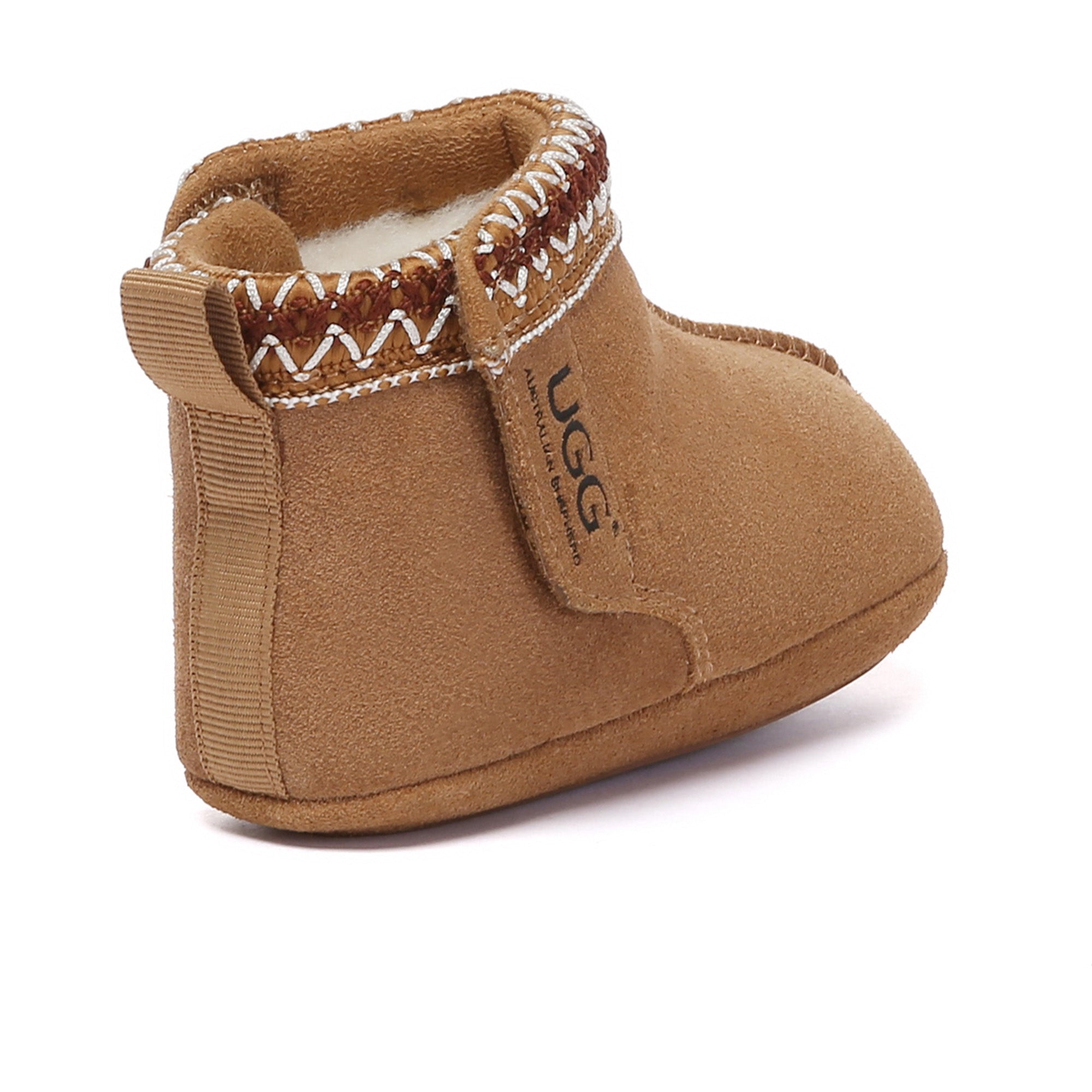 Baby UGG boots from EverUgg in a cute stitch design, featuring soft, cozy footwear for infants and toddlers.