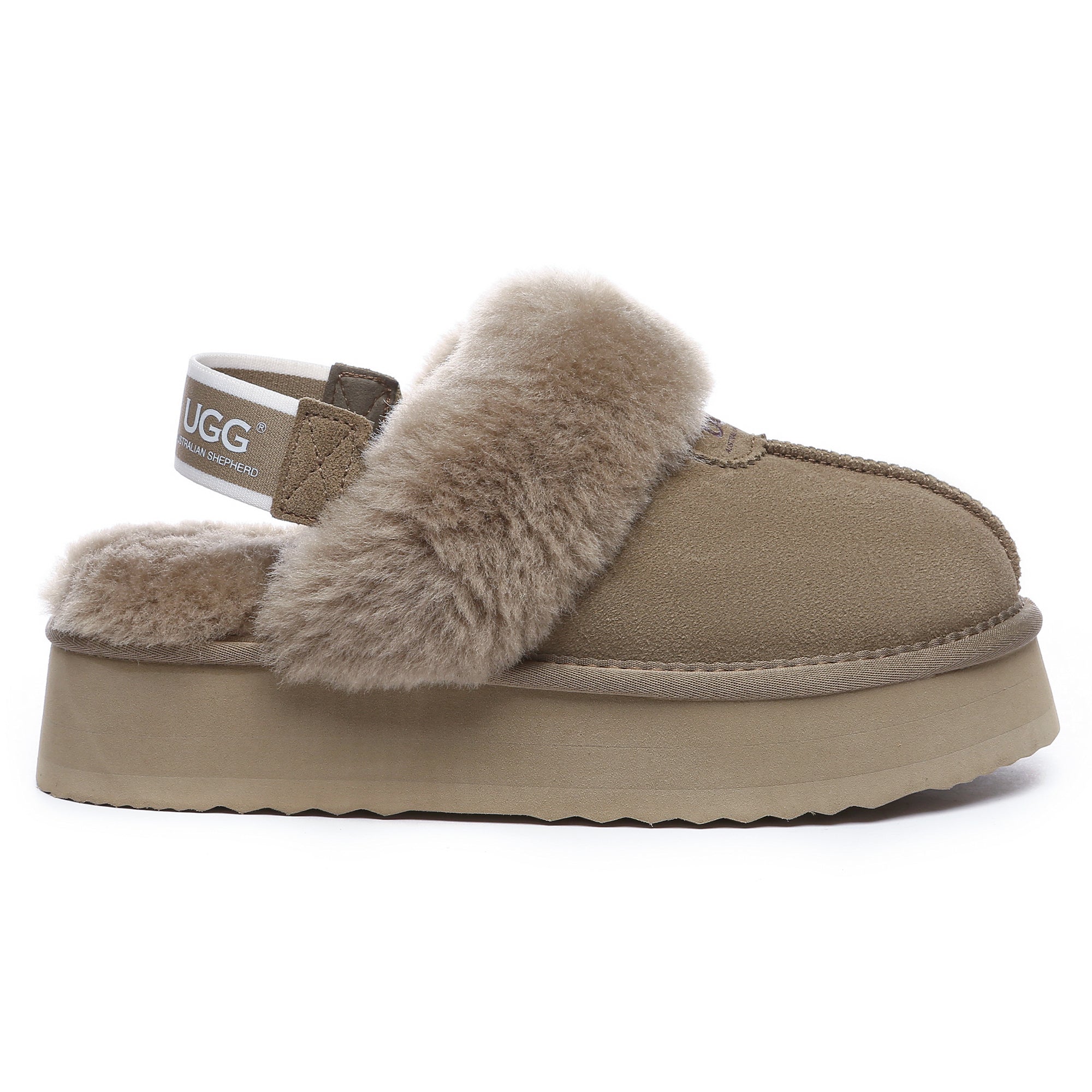 EverUgg Beta Platform UGG slippers featuring plush material and chunky sole, perfect for cozy indoor wear.