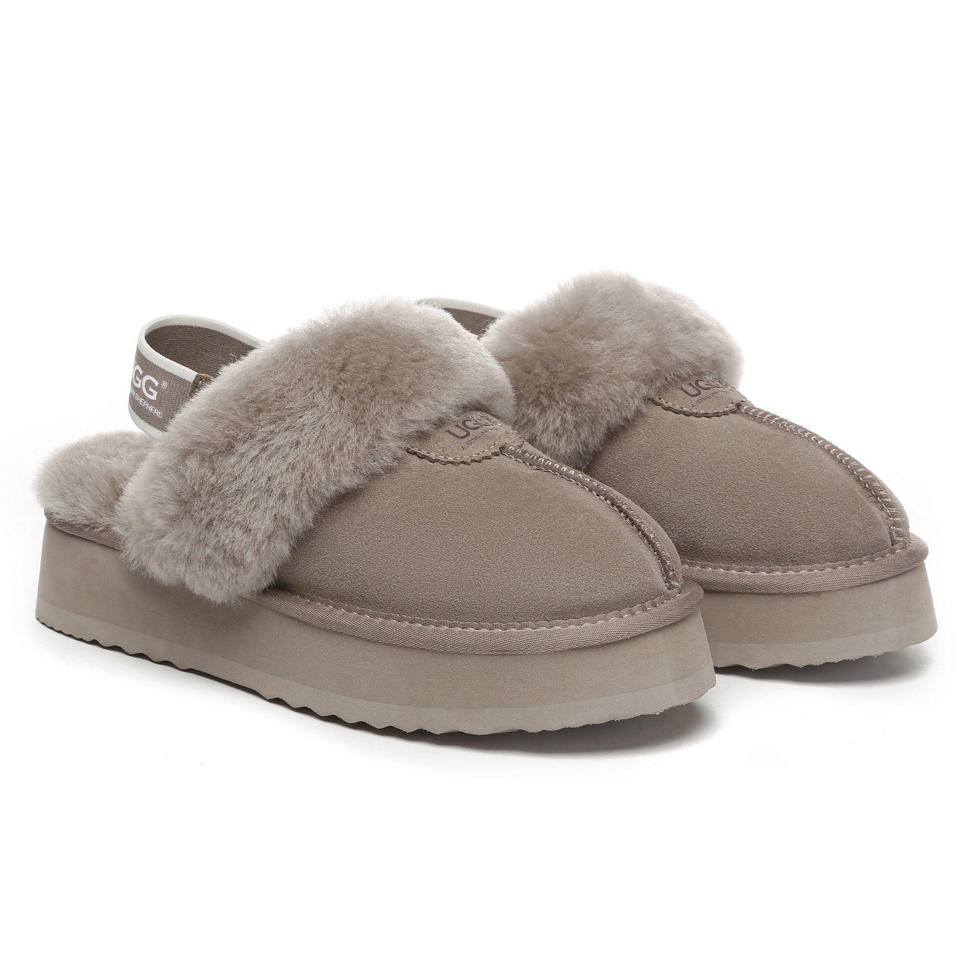 EverUgg Beta Platform UGG slippers featuring plush material and thick soles, ideal for cozy indoor wear.