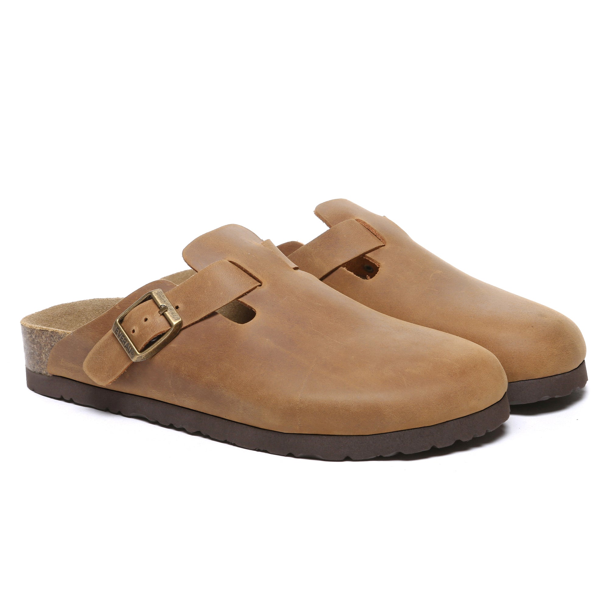 EverUgg Birkie women’s leather slippers with soft interior, slip-on design, and stylish craftsmanship for comfortable indoor wear.