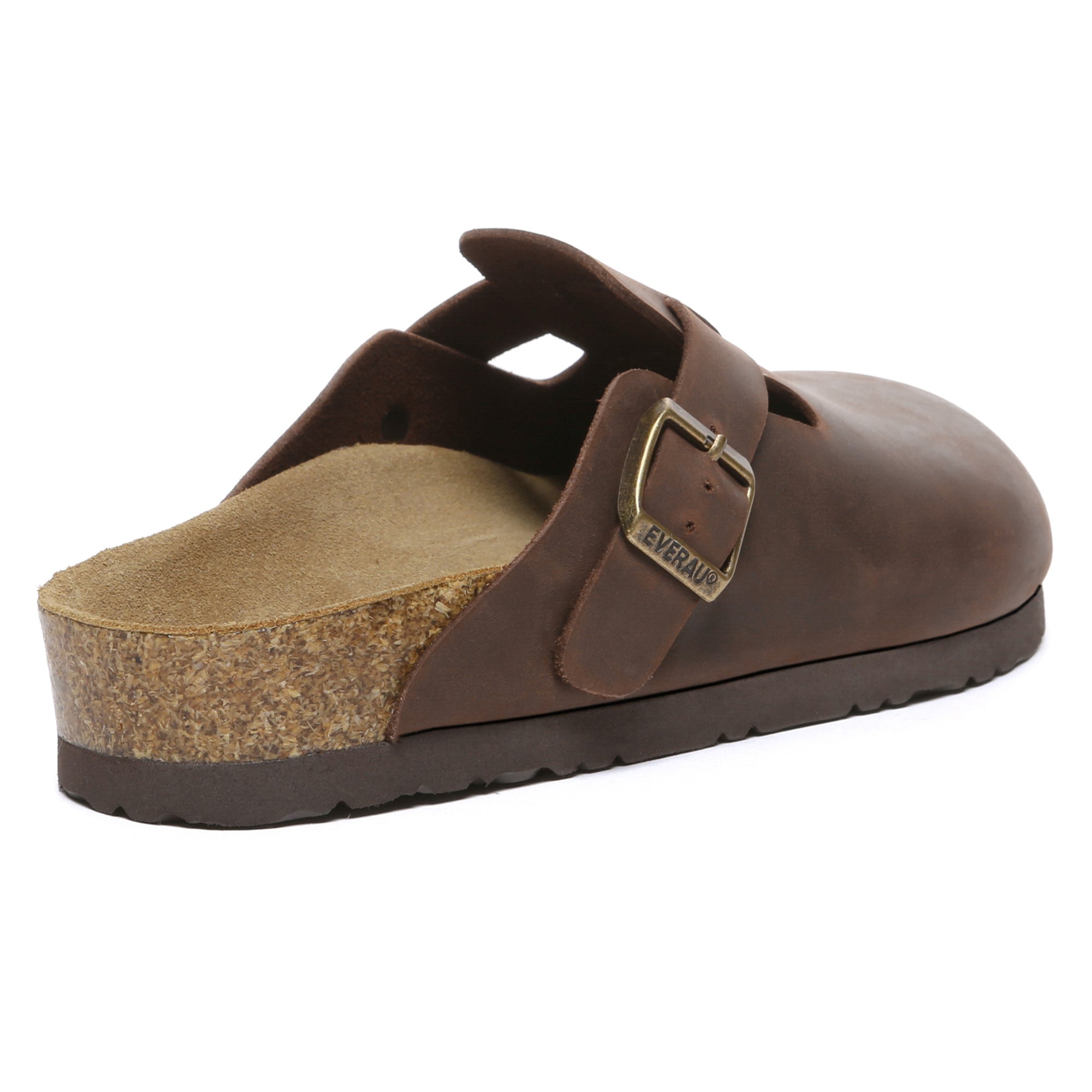 EverUgg Birkie women's leather slippers with soft lining and slip-on design, ideal for comfortable indoor wear.