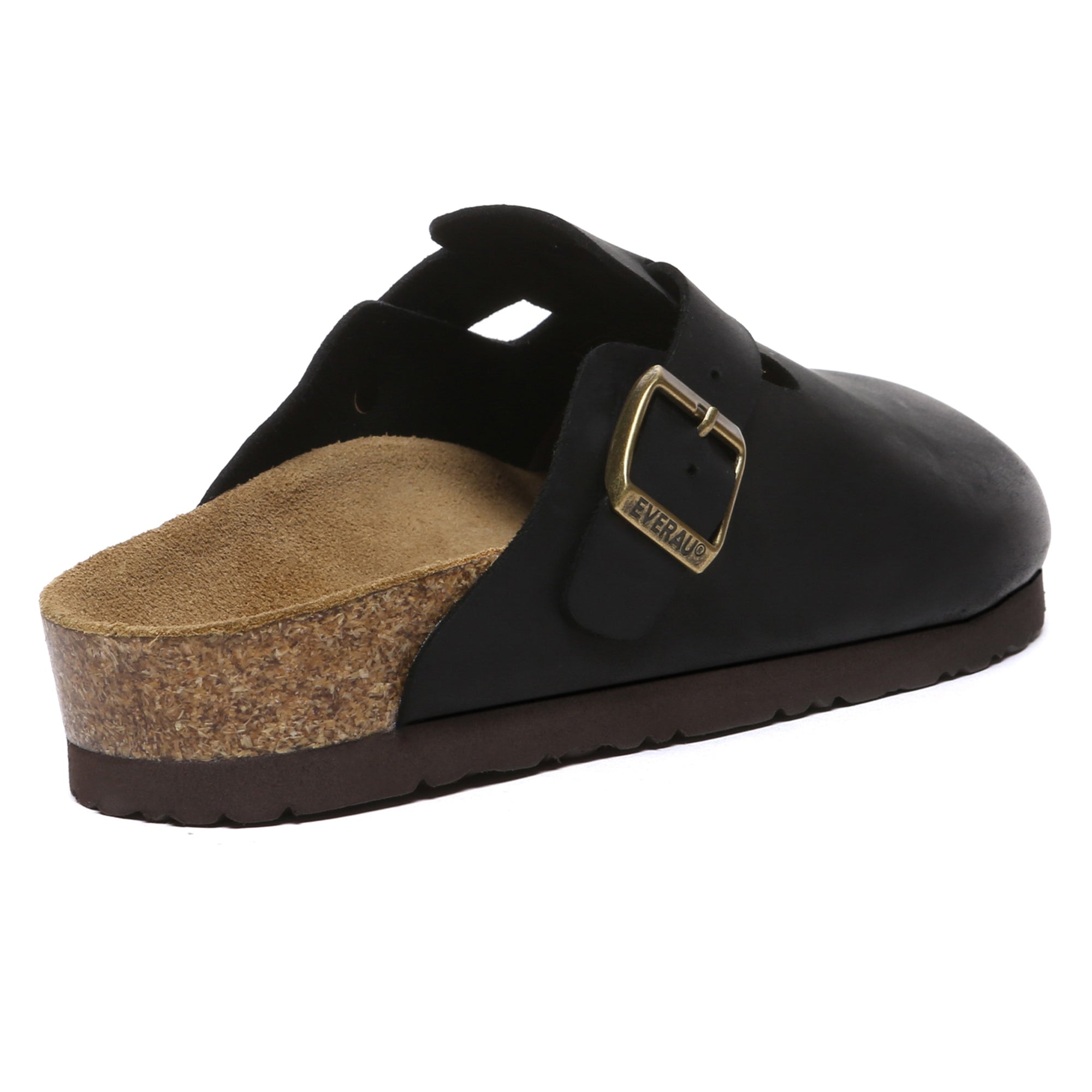 EverUgg Birkie women’s leather slippers with soft lining and slip-on design, perfect for comfortable indoor wear.