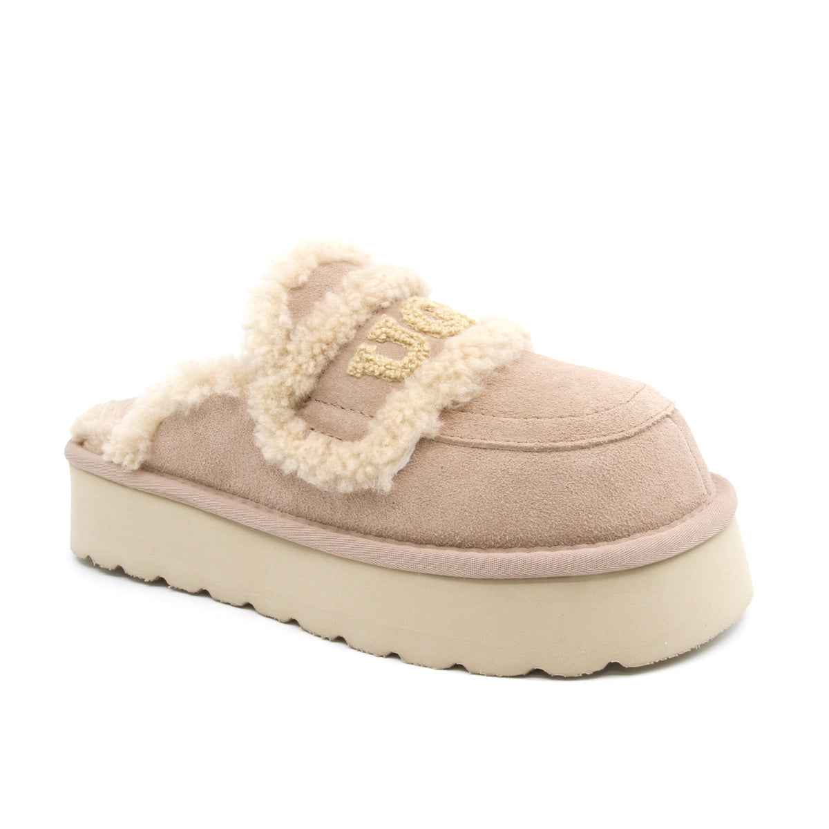UGG Shearling Platform Slippers