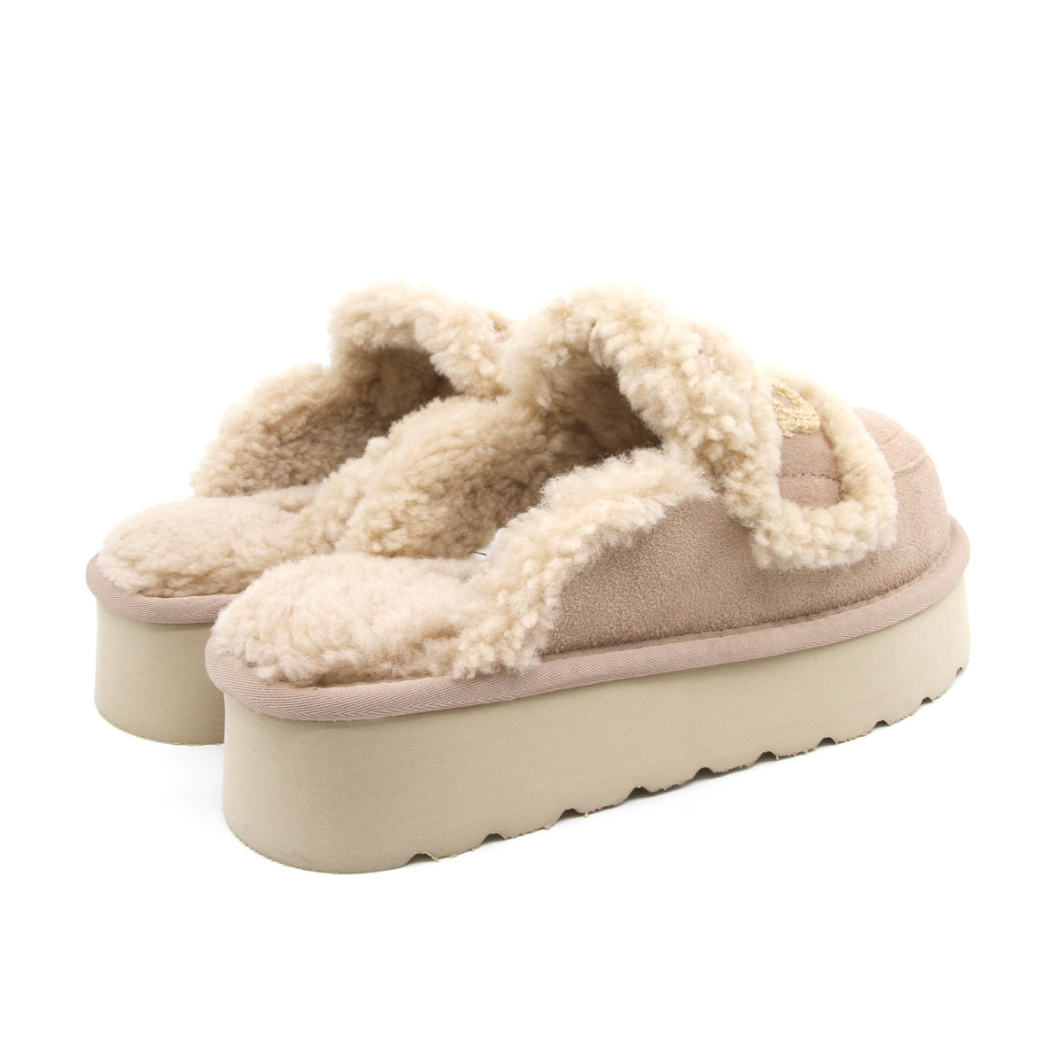 UGG Shearling Platform Slippers