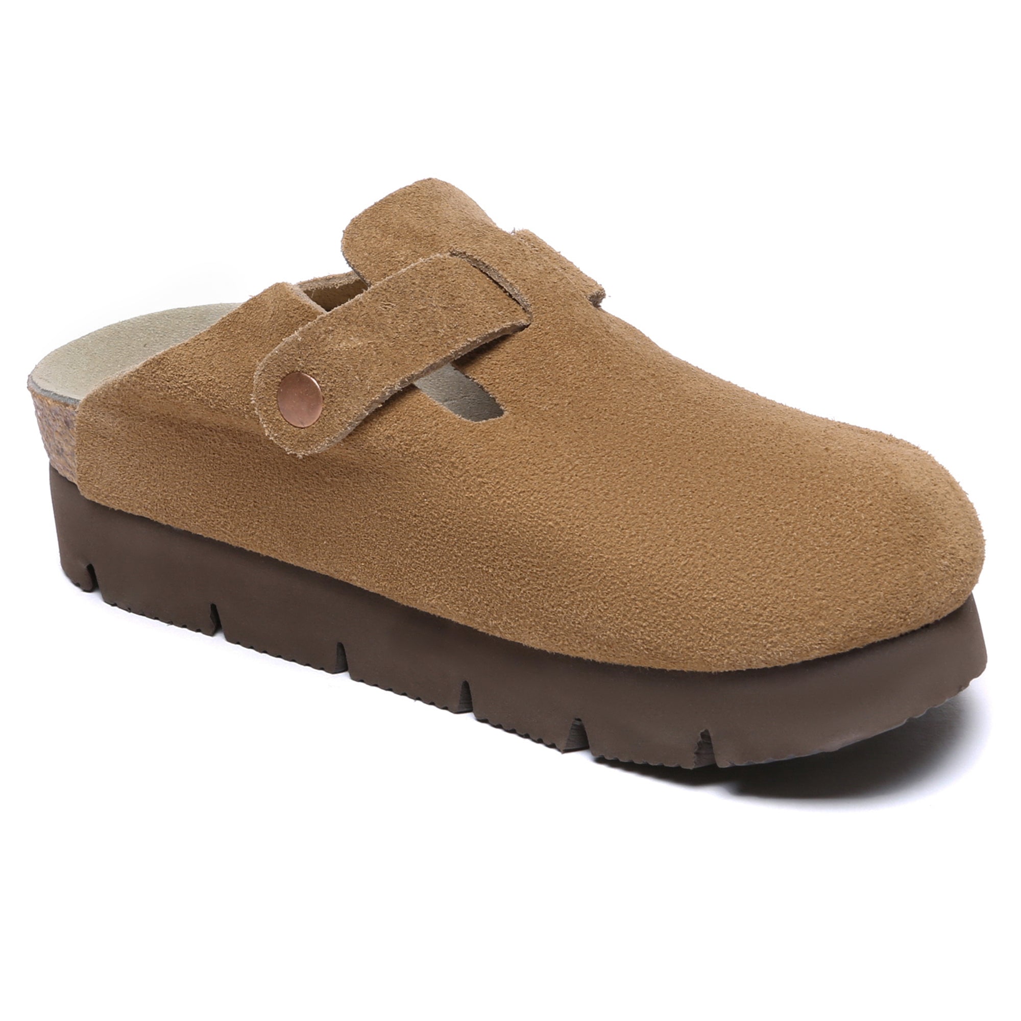 EverUgg Brooklyn Birkie Platform Slides for women, stylish summer shoes with a comfortable platform design, shown in a natural setting.