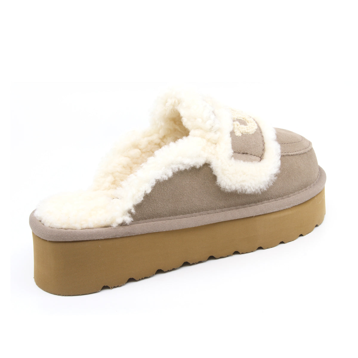 UGG Shearling Platform Slippers