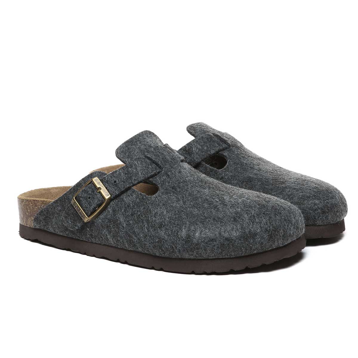 Black Brynna Birkie Buckled Stripper slippers for women by EverUgg with buckle straps and cozy slip-on design.