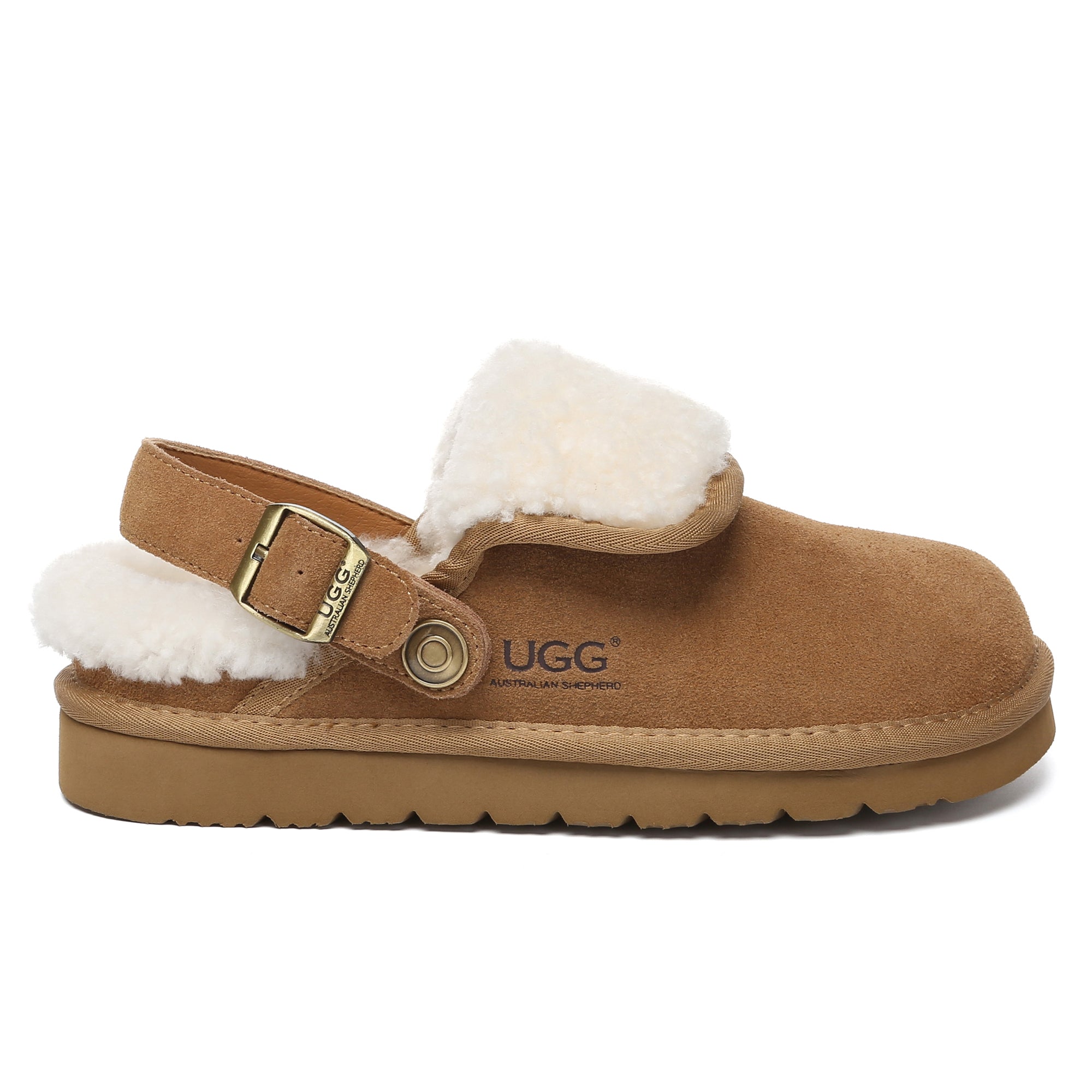 EverUgg Buckle Strap UGG Tenley slippers for women with cozy design and stylish buckle strap, perfect for comfortable indoor wear.