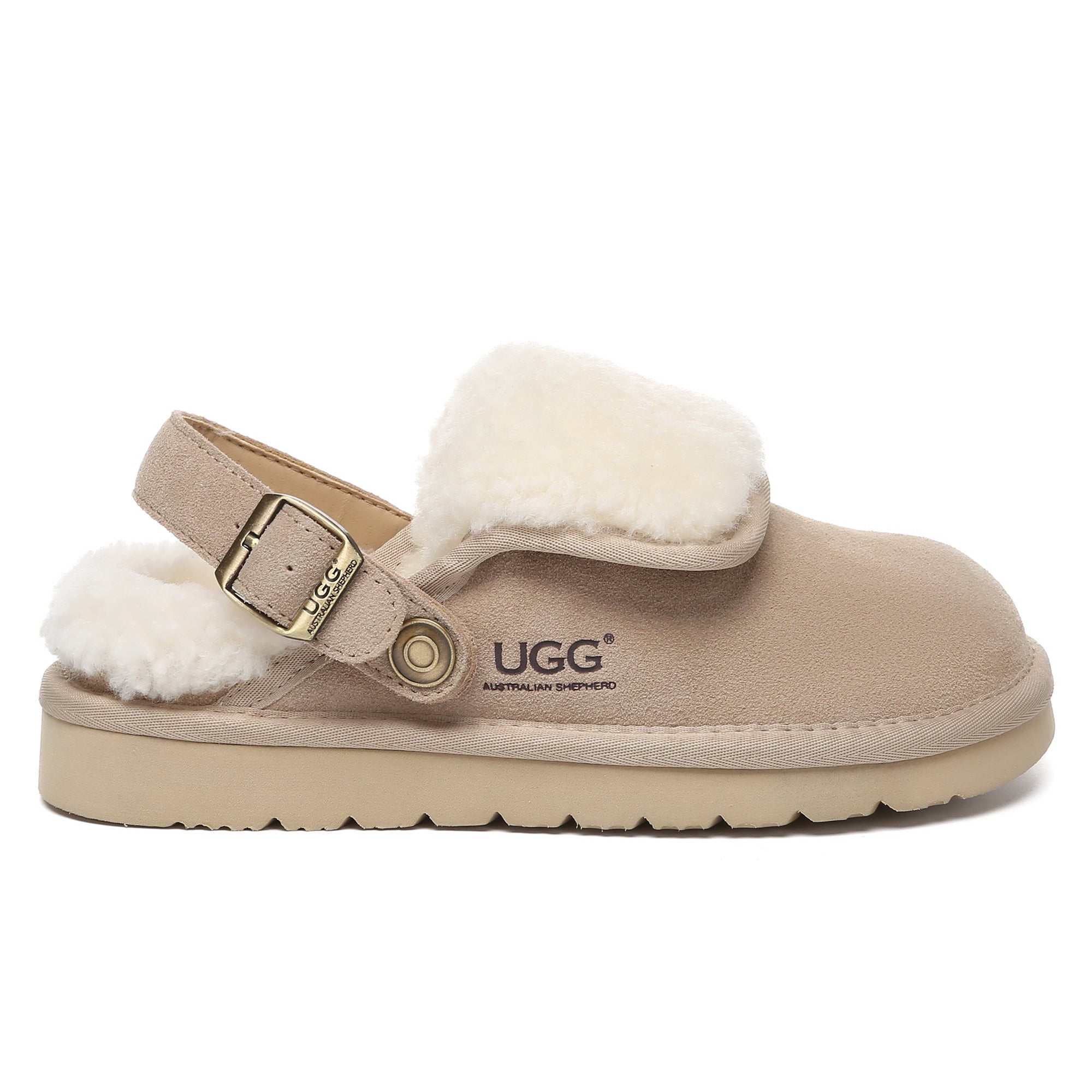 EverUgg Buckle Strap UGG Tenley slippers for women with soft, cozy design and stylish buckle strap detail.