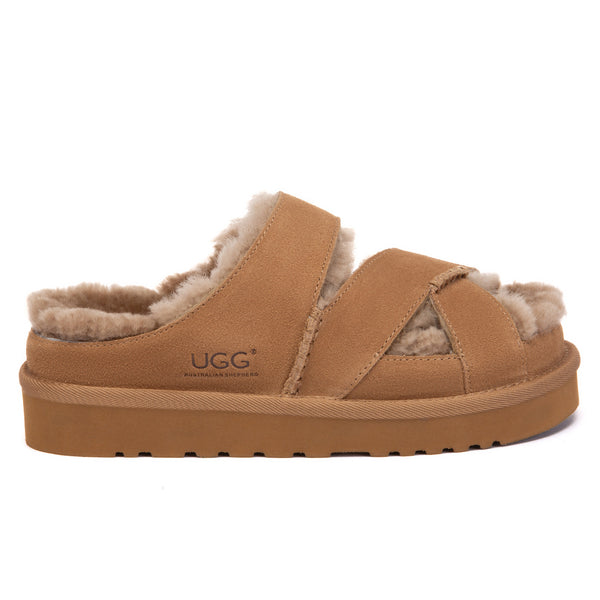 Wool Crisscross UGG Slippers