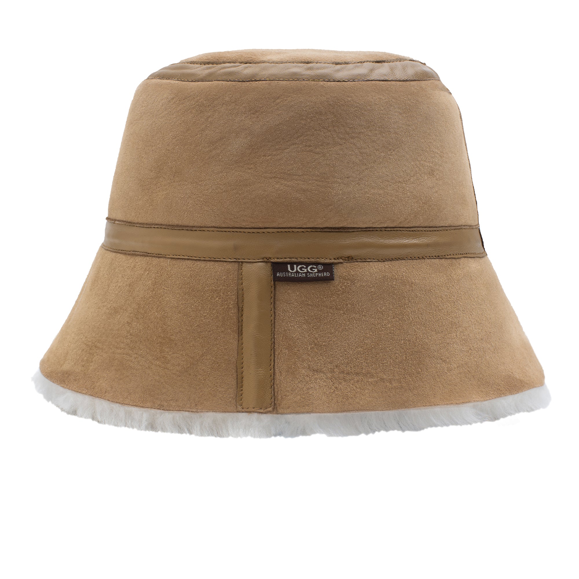Winter UGG Sheepskin Wool Bucket Hat