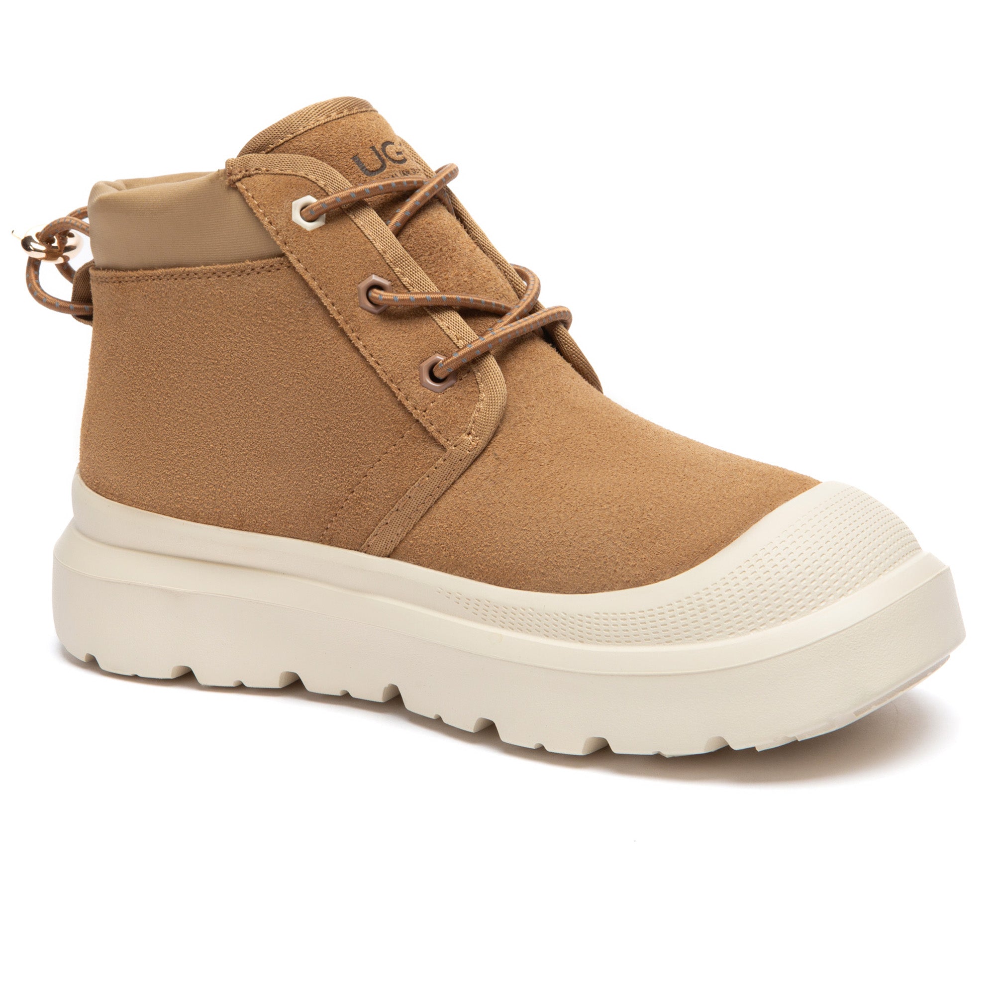EverUgg lace-up sneakers in large size with white stitching and durable soles, designed for comfort and style.