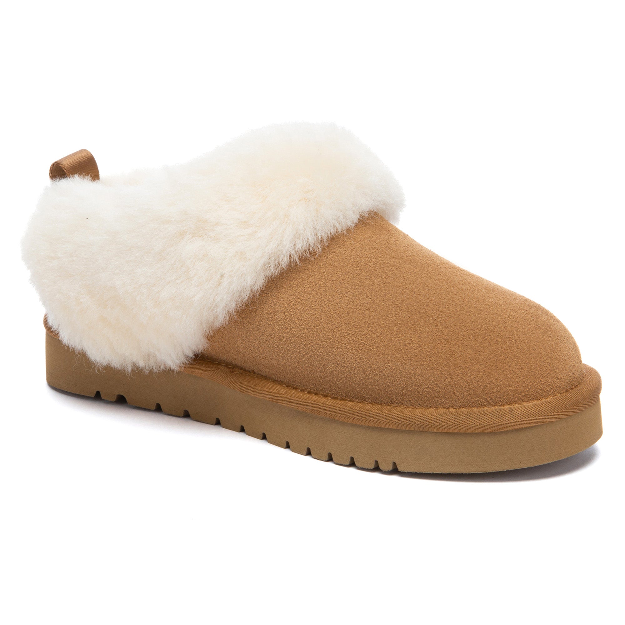 Fluffy Collar UGG Ankle Slippers