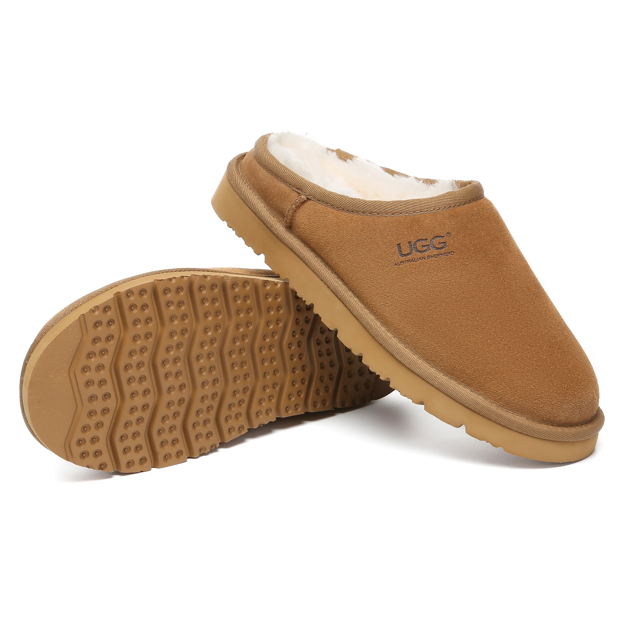 EverUgg Nano Classic UGG slippers for women, soft plush interior, cozy slip-on shoes with sheepskin exterior.