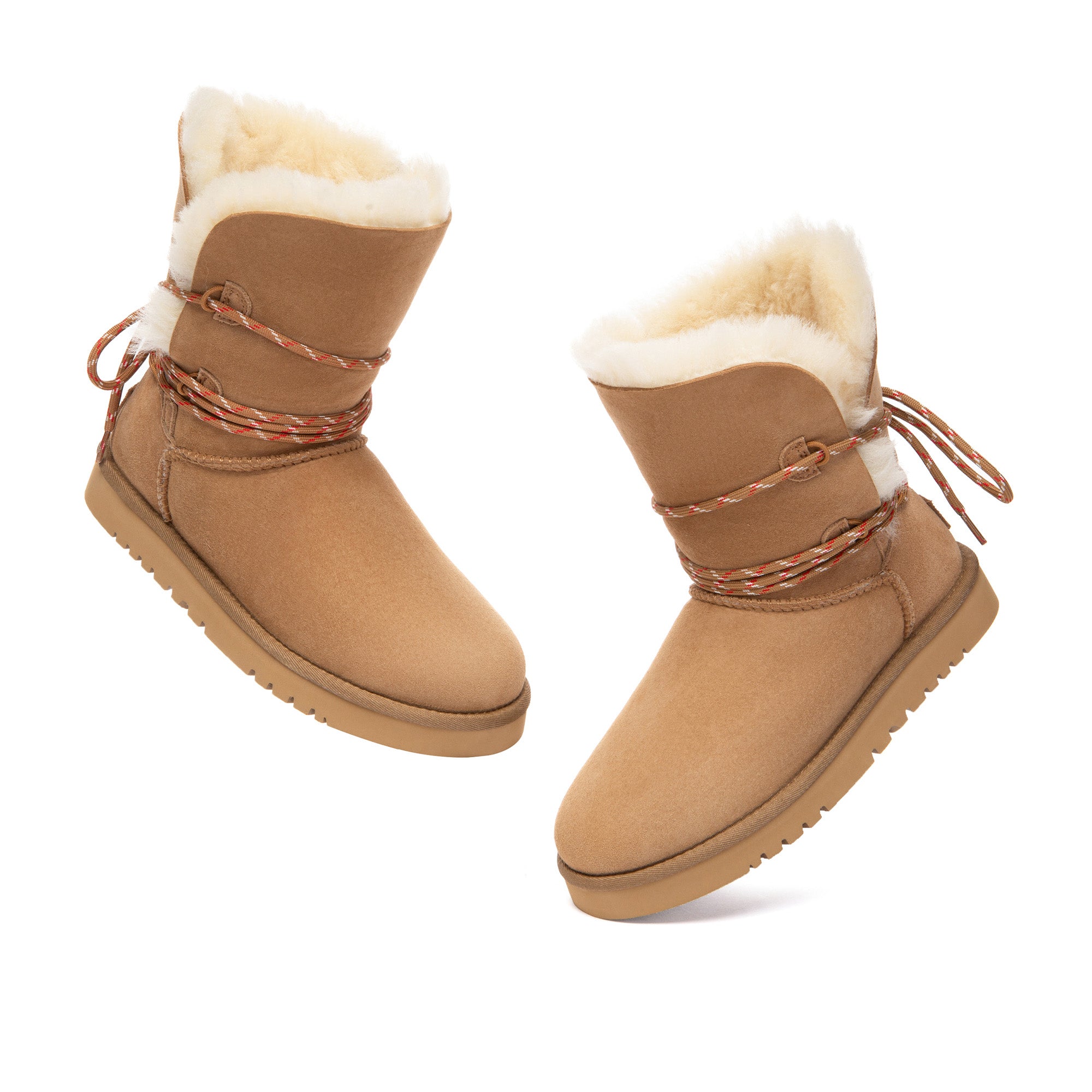EverUgg Carmen versatile strap foldable boots showing their stylish design and foldable features for easy wear.