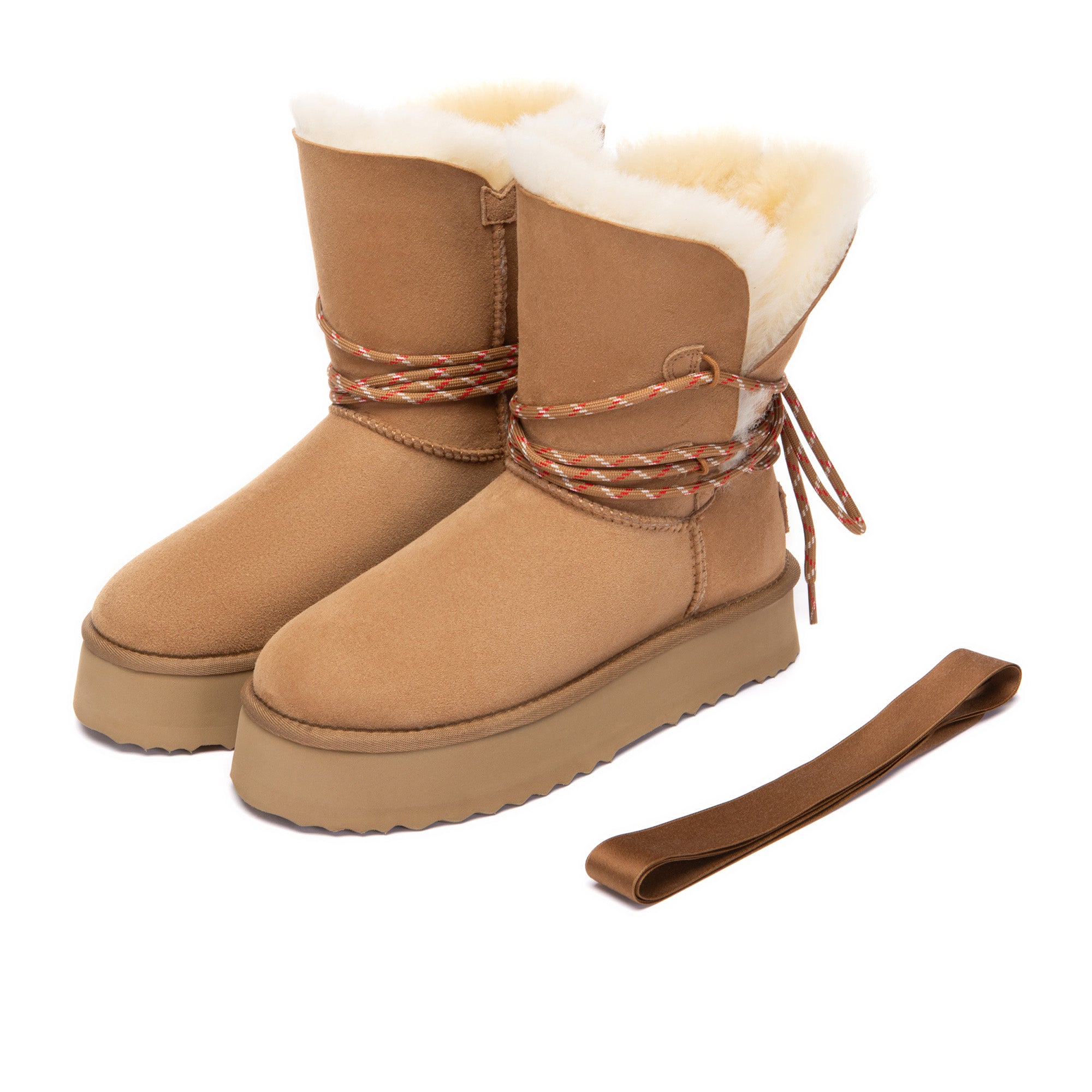 EverUgg Carmen versatile strap platform boots featuring stylish design and sturdy soles, perfect for casual wear.