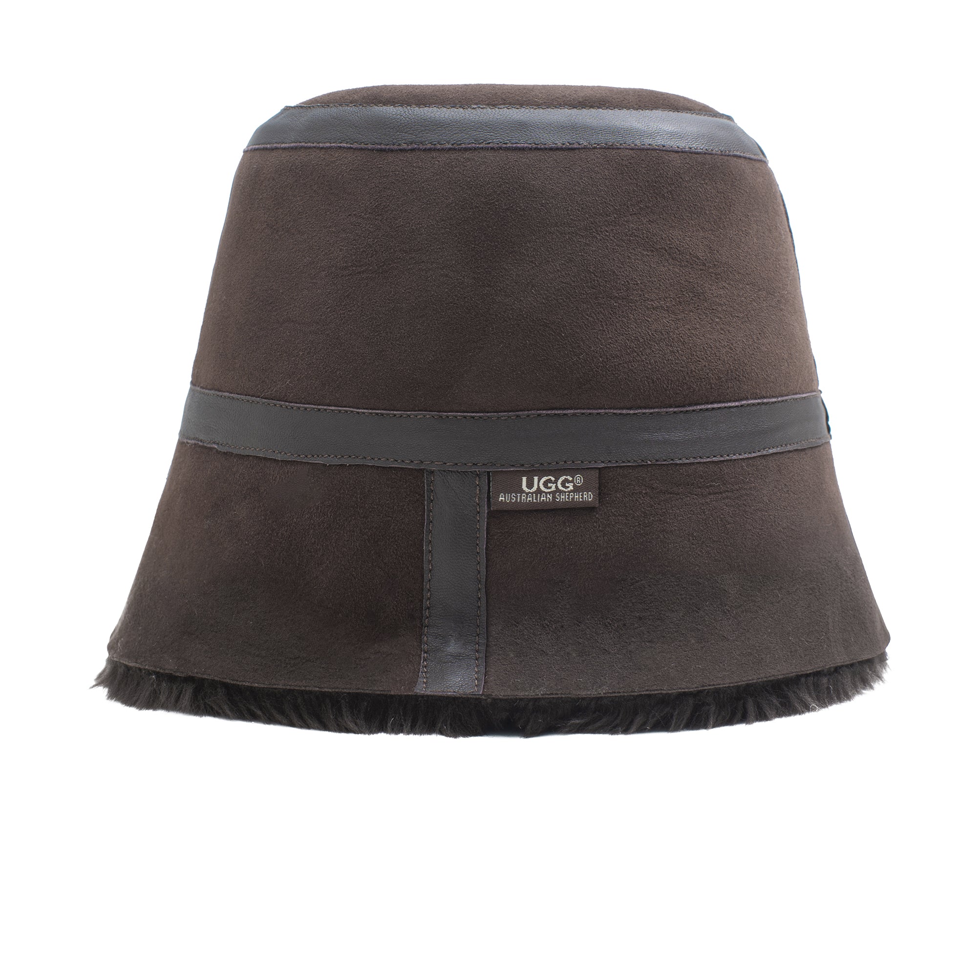Winter UGG Sheepskin Wool Bucket Hat