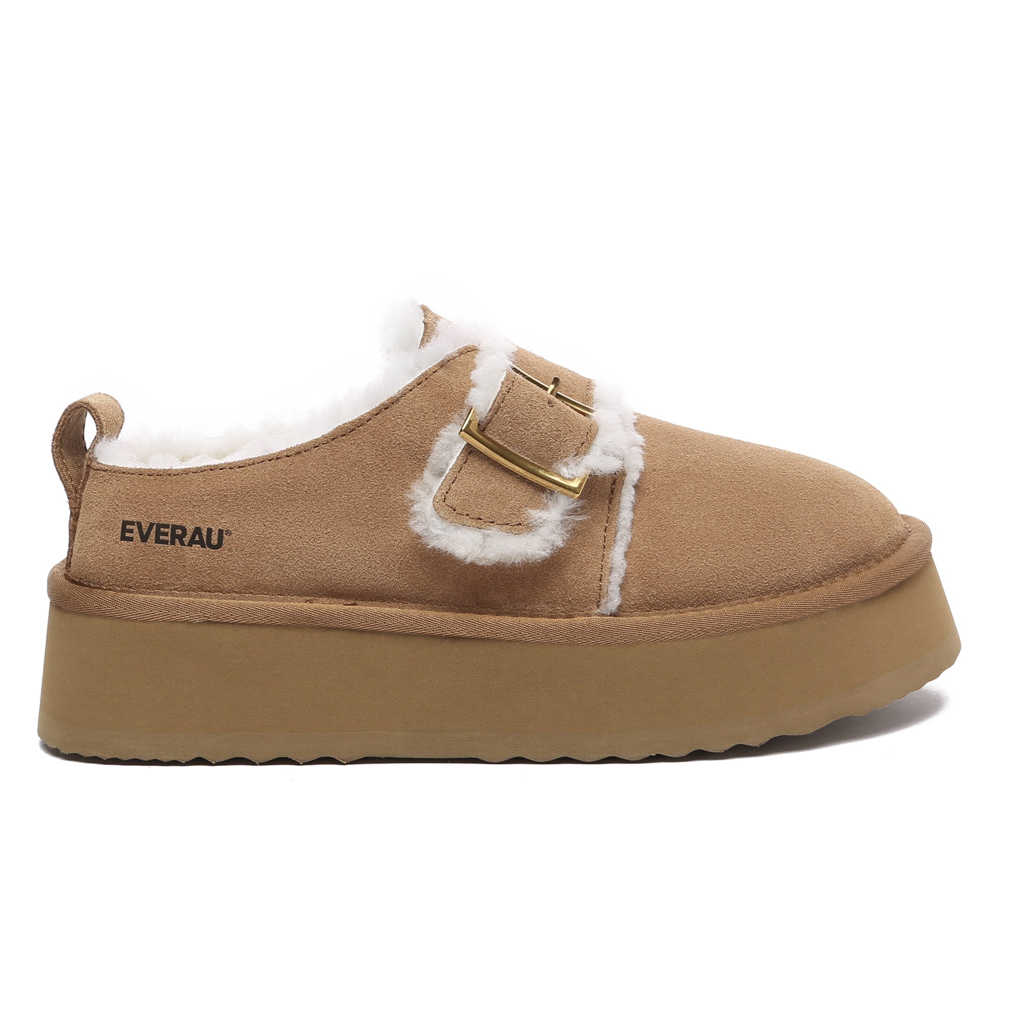 Tass Buckle UGG Platform Slippers